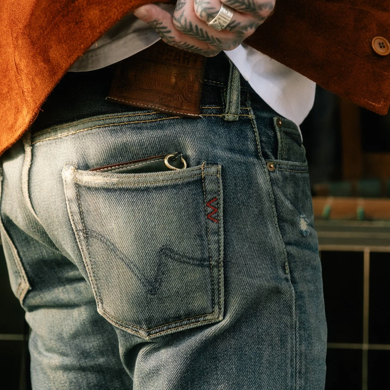 Iron Heart 21oz IH-555S-21 Super Slim Jean Indigo - Image 8