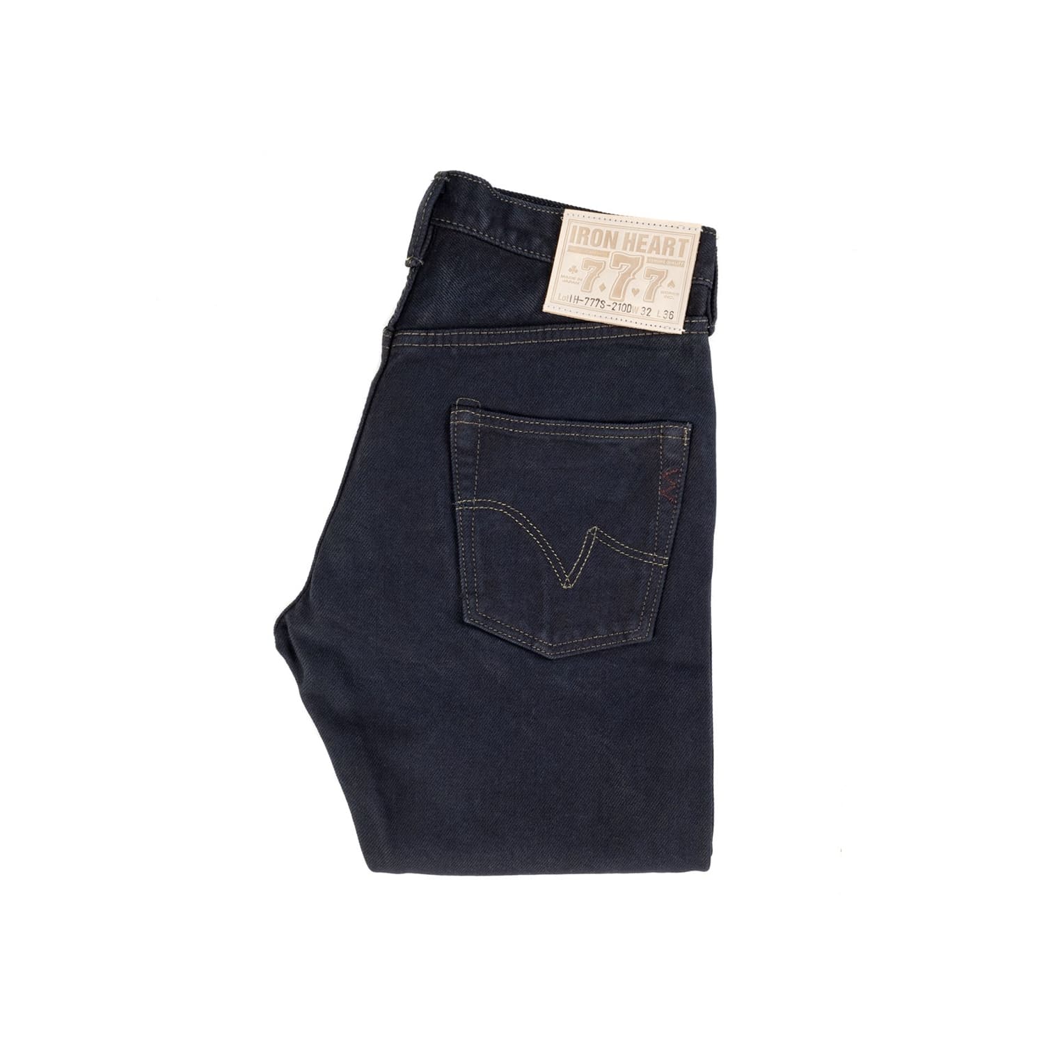 Iron Heart IH-777S-21OD 21oz Super Slim Tapered Jean Indigo Overdyed Black - Image 4