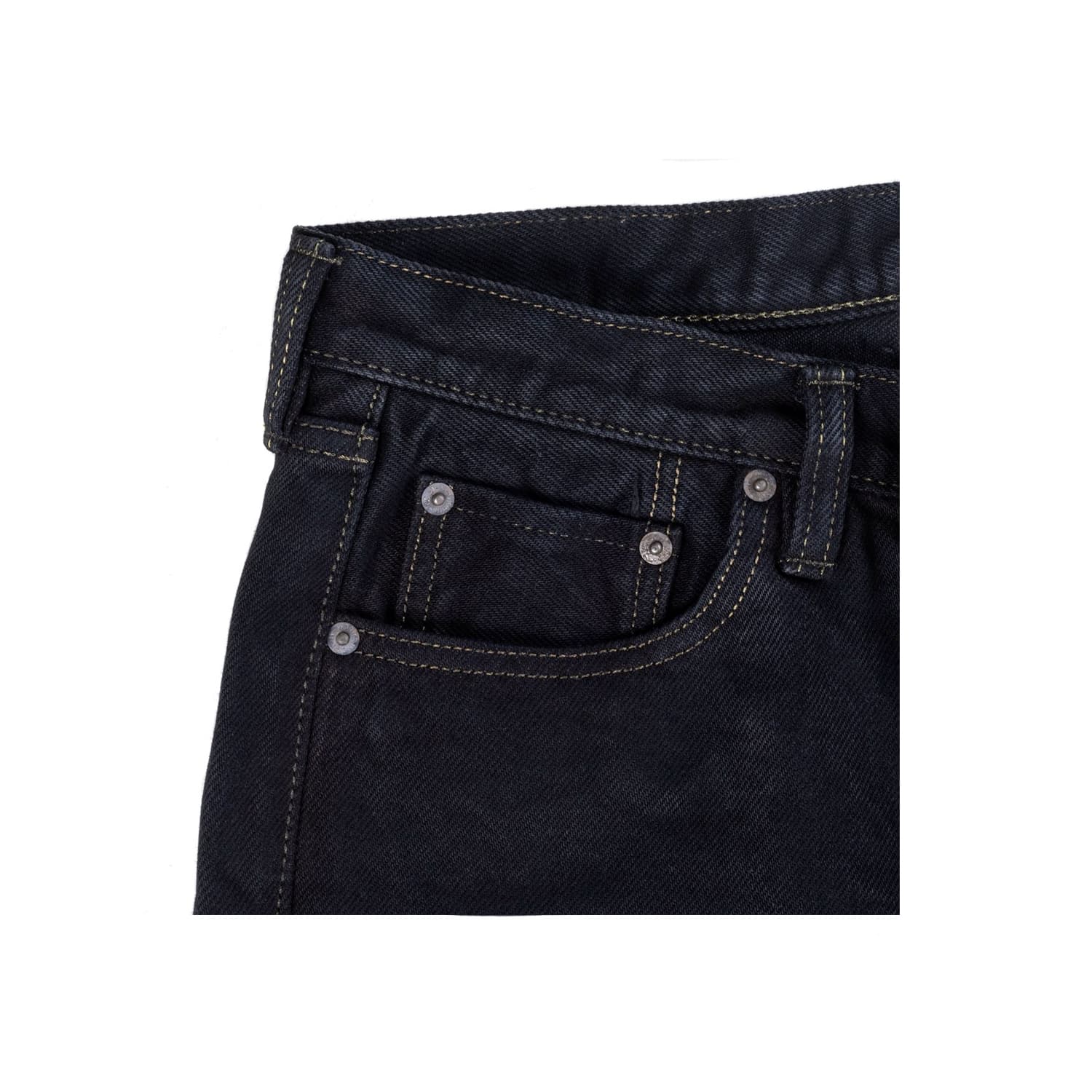 Iron Heart IH-777S-21OD 21oz Super Slim Tapered Jean Indigo Overdyed Black - Image 5