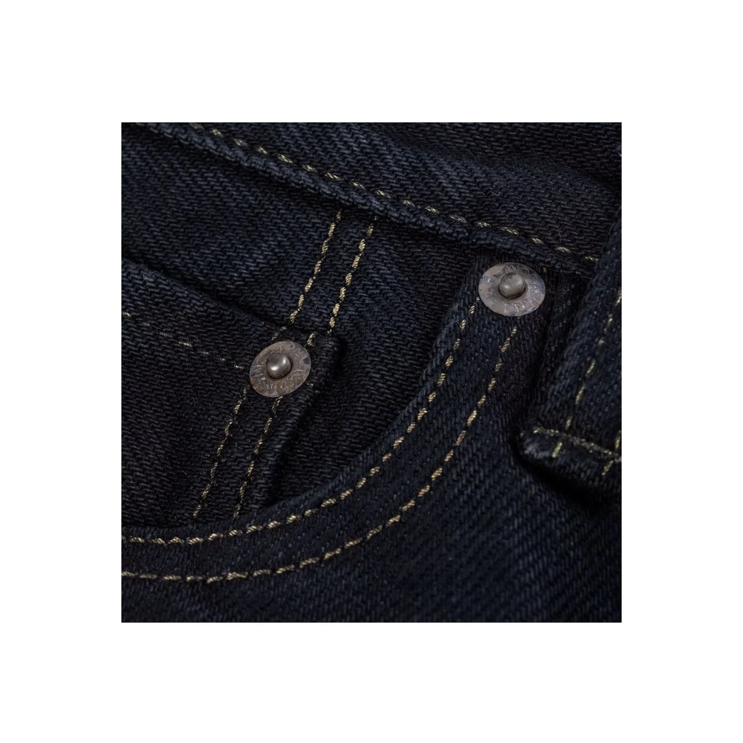 Iron Heart IH-777S-21OD 21oz Super Slim Tapered Jean Indigo Overdyed Black - Image 6