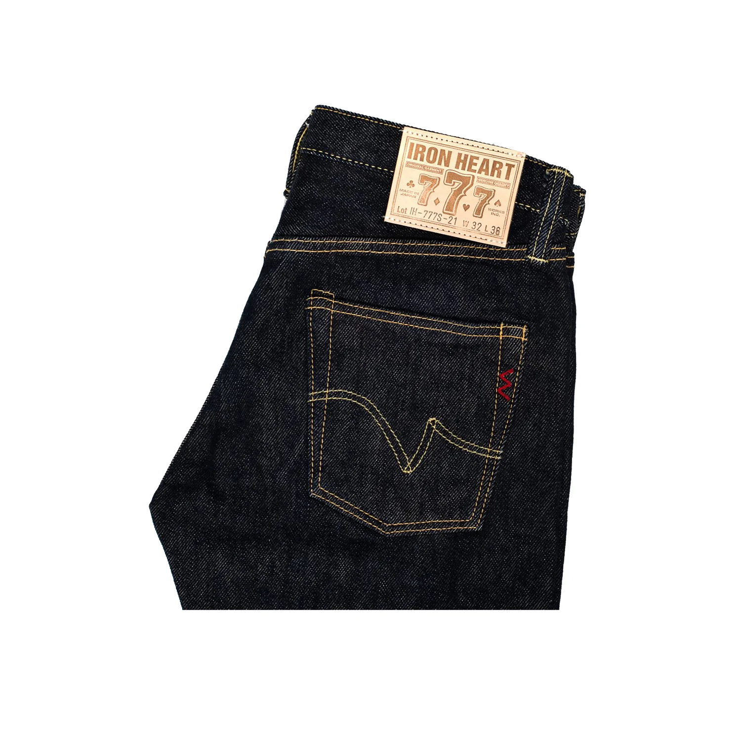 Iron Heart IH-777S-21 21oz Super Slim Tapered Jean Indigo - Image 4