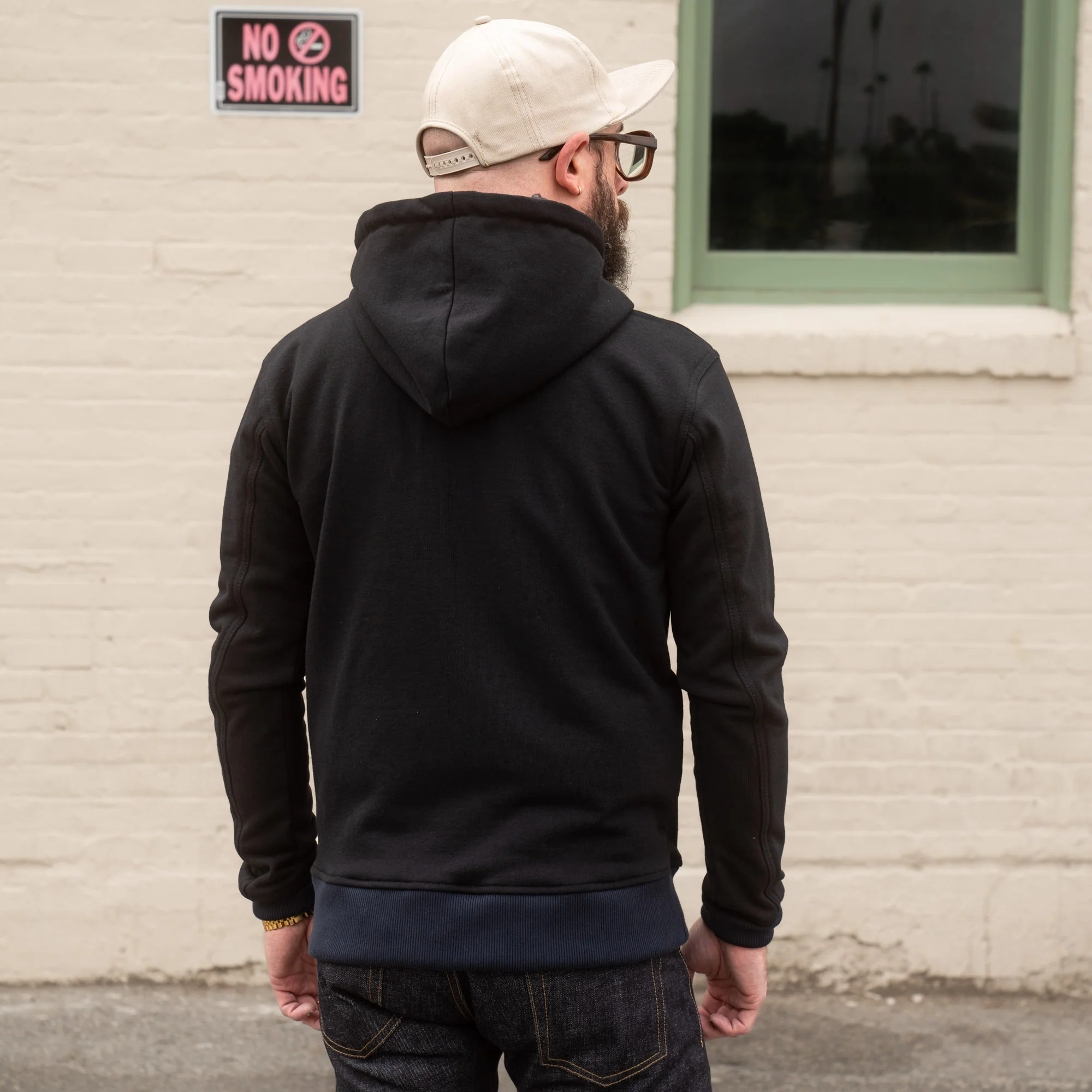 Schaeffer's Garment Hotel 25oz French Terry Sulphur Dye Black Hoodie - Image 4