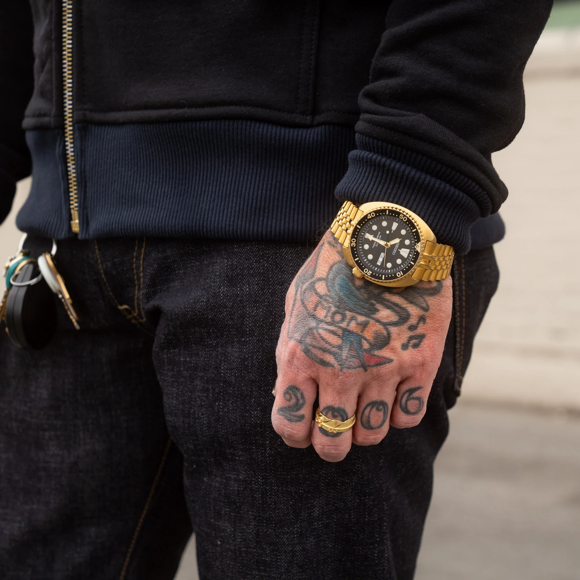 Schaeffer's Garment Hotel 25oz French Terry Sulphur Dye Black Hoodie - Image 6