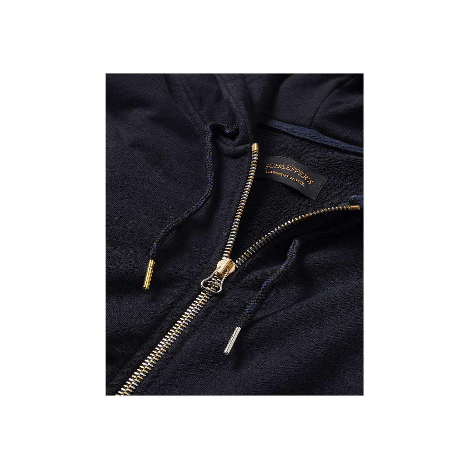 Schaeffer's Garment Hotel 25oz French Terry Sulphur Dye Black Hoodie - Image 7