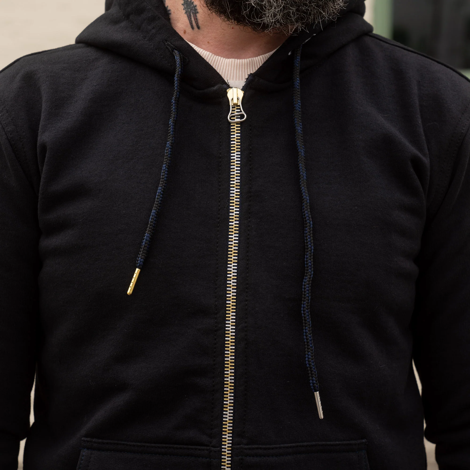 Schaeffer's Garment Hotel 25oz French Terry Sulphur Dye Black Hoodie - Image 8