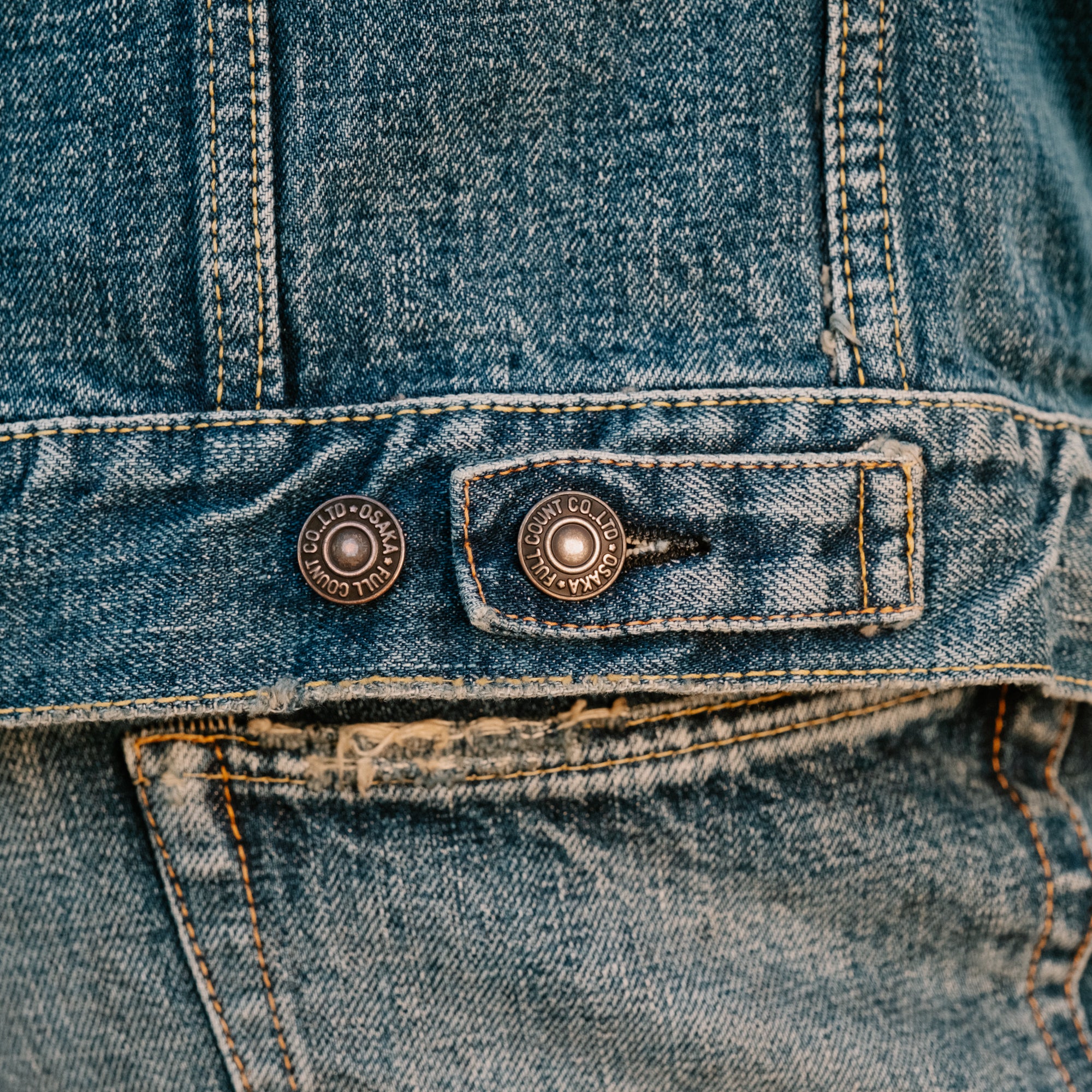 Full Count 2978-2102 Dartfold Type 2 Denim Jacket Washed Indigo - Image 5