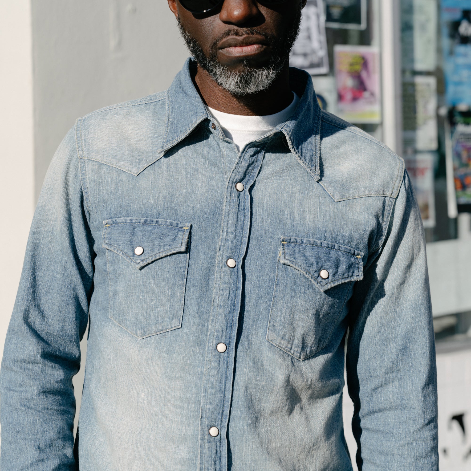 Full Count 4894HW Denim Western Shirt Hand Wash - Image 3