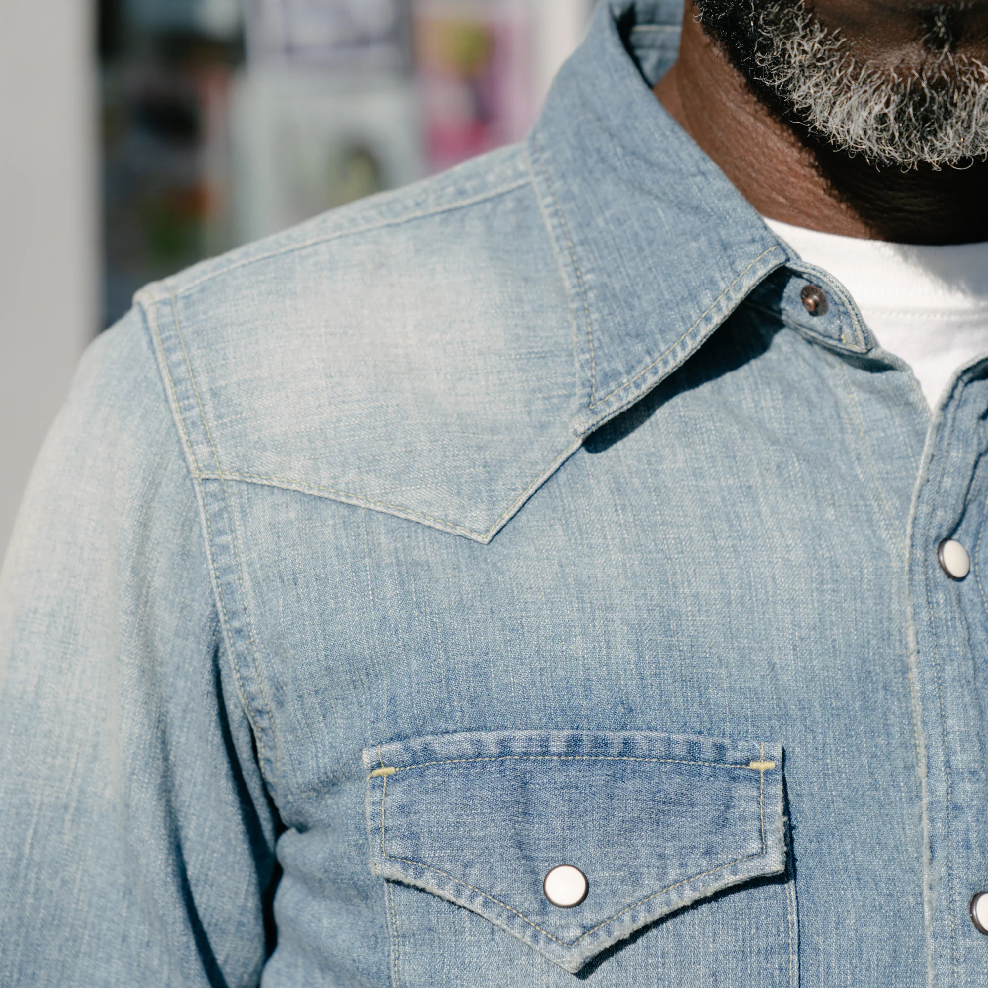 Full Count 4894HW Denim Western Shirt Hand Wash - Image 4