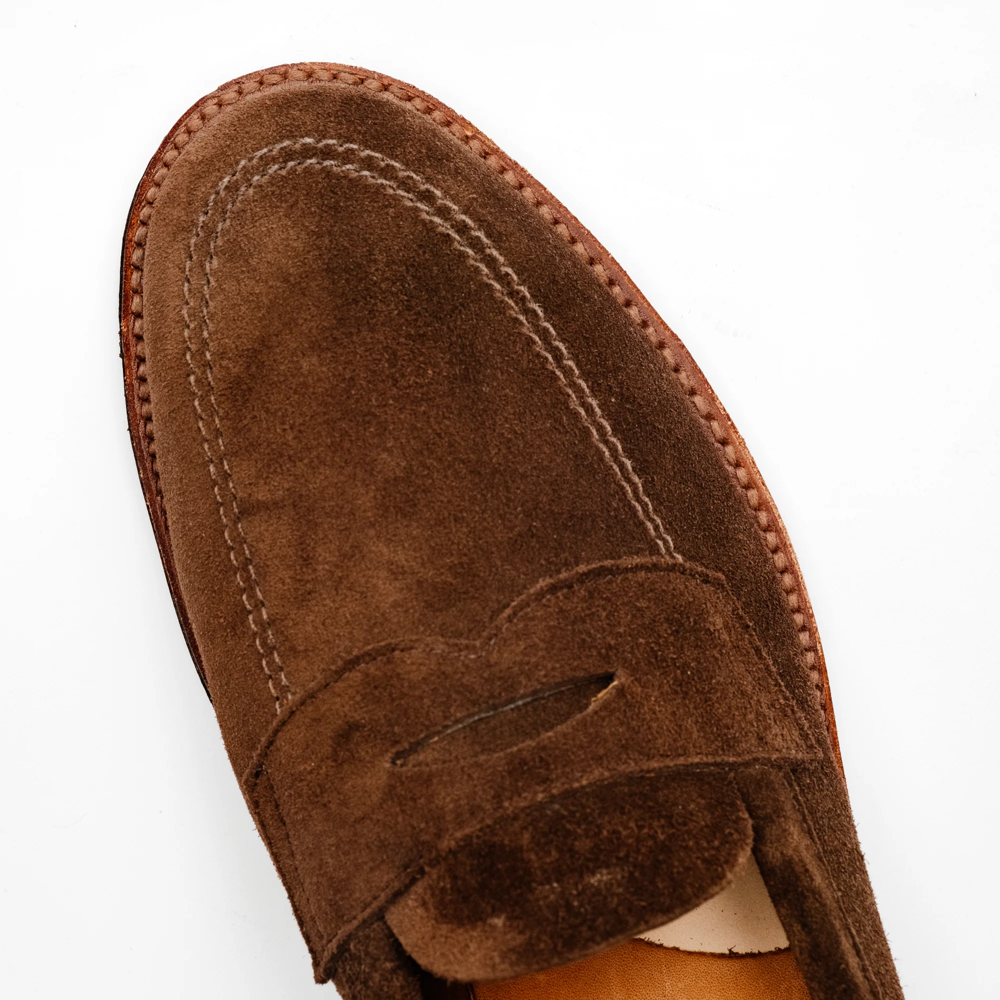 Alden 6224L Unlined Penny Loafer Dark Brown Suede - Image 5