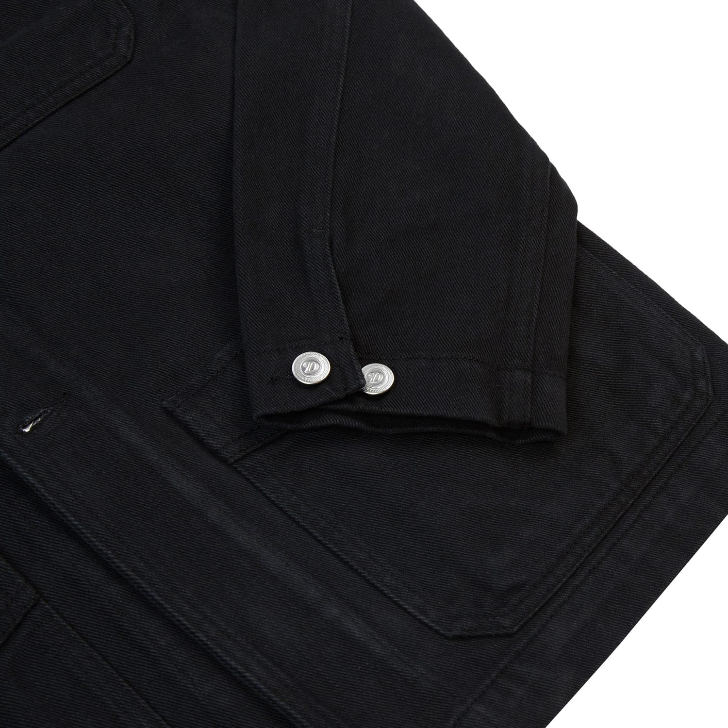 Drake's Black Heavy Twill Cotton Five-Pocket Chore Jacket - Image 3