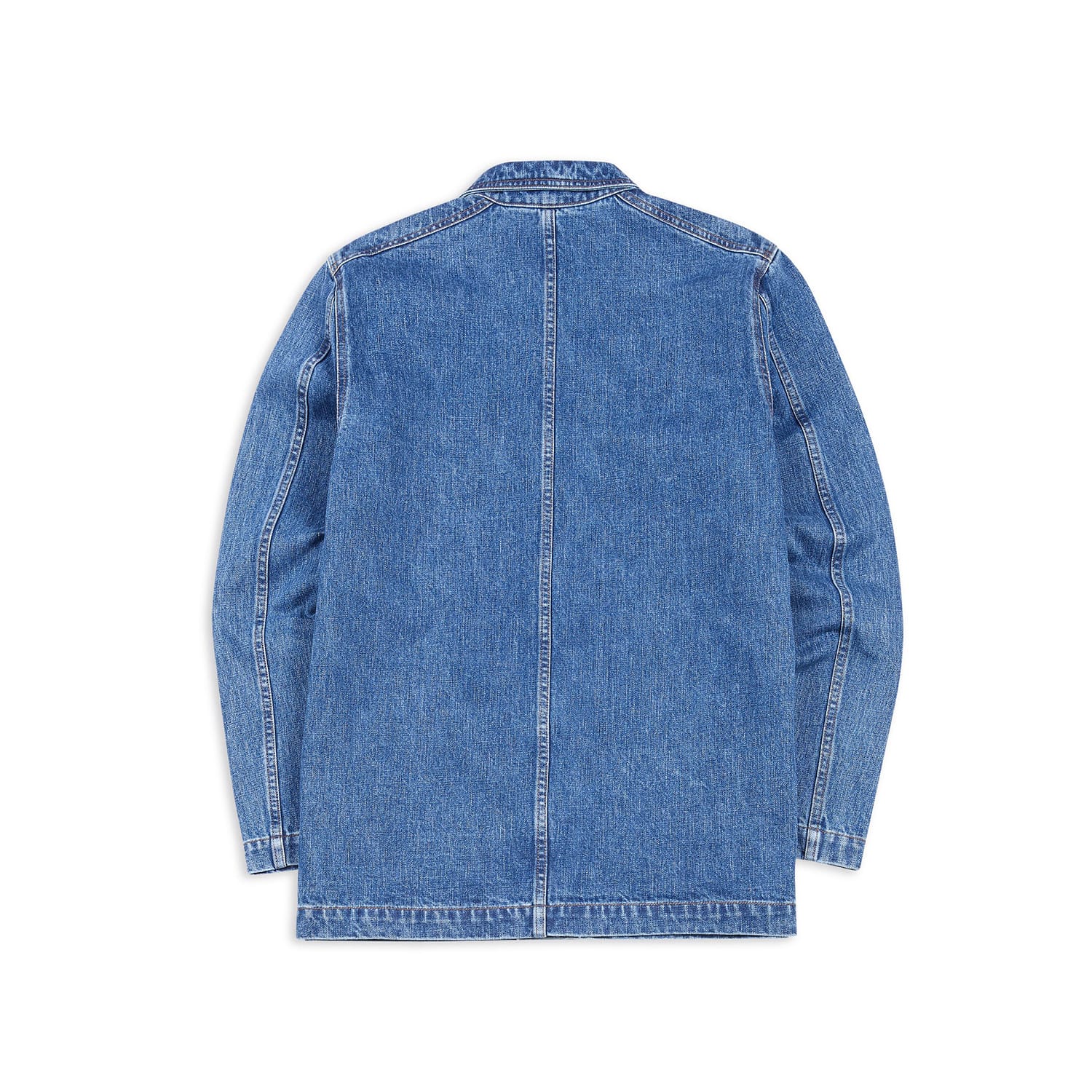 Drake's Bleach Wash Selvedge Denim Five-Pocket Chore Jacket - Image 5