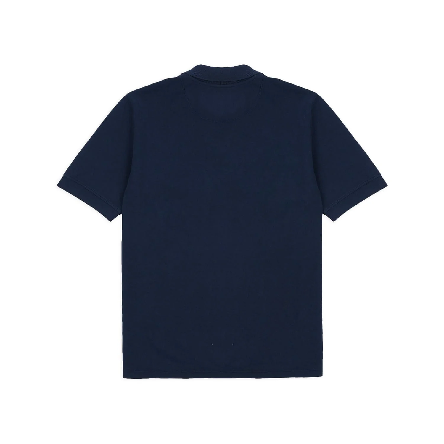Drake's Dark Navy Piqué Cotton Polo Shirt - Image 3