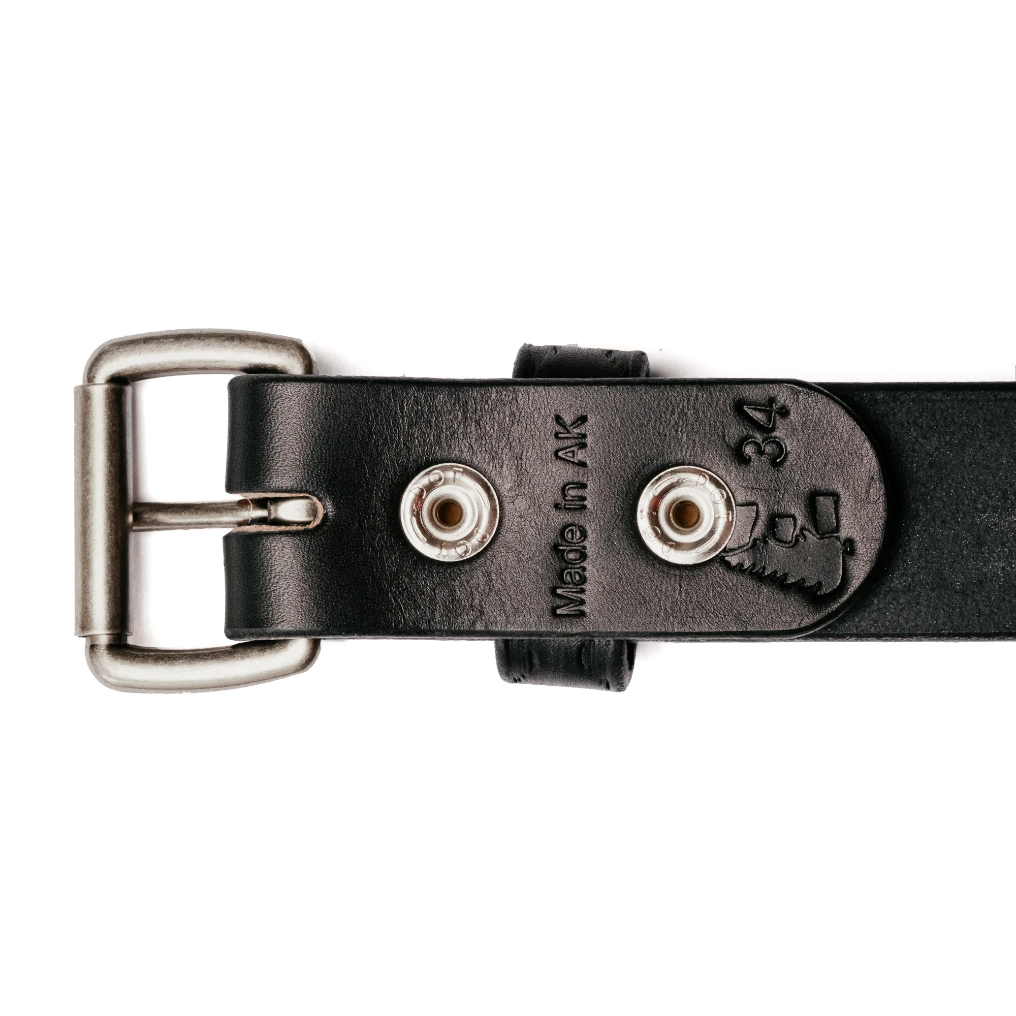 Ewing Dry Goods EDG x SOP Minimalist Belt Black w/ Brushed Nickel - Image 5