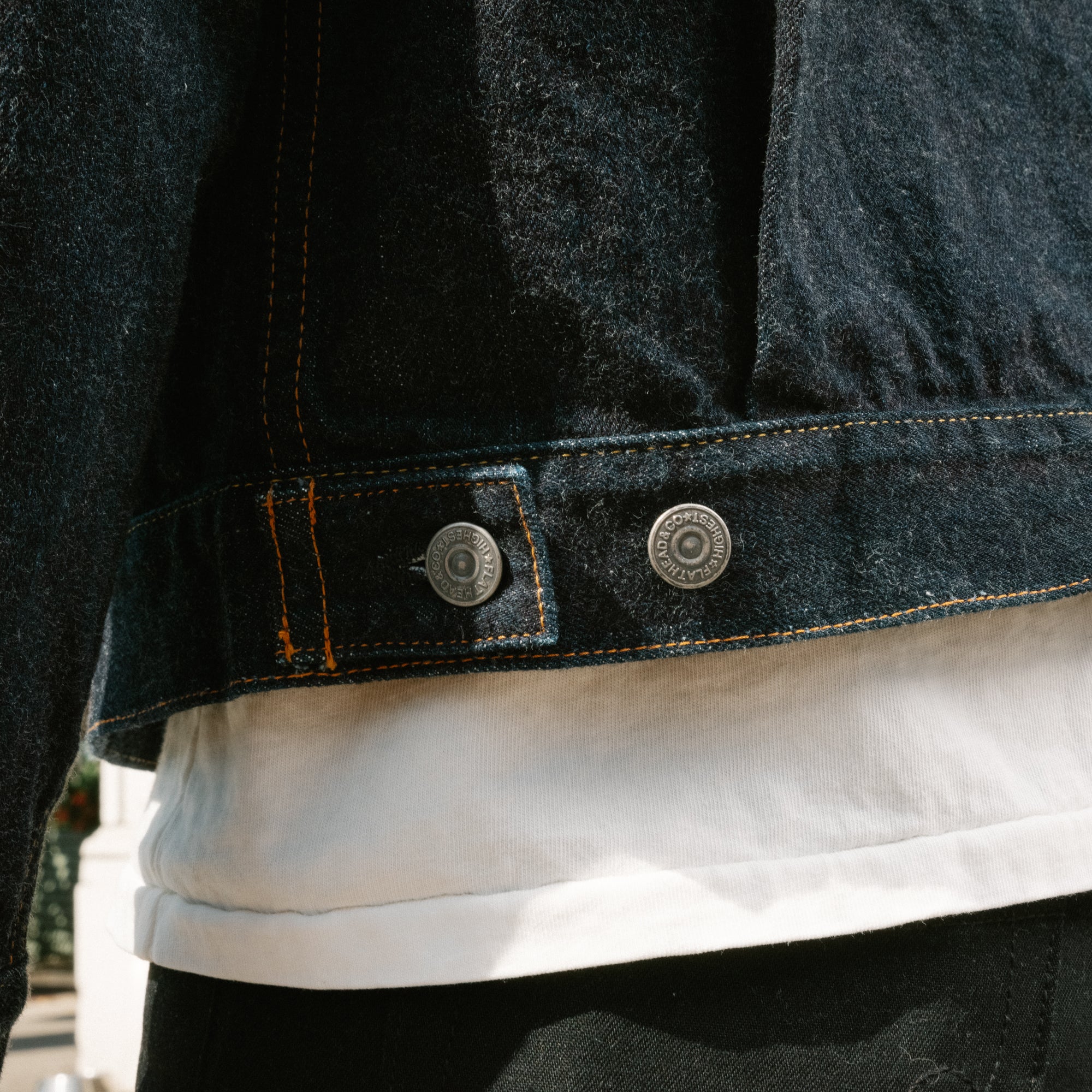 The Flat Head FN-OJ-D002 1950s Type 2 Denim Jacket Indigo - Image 6