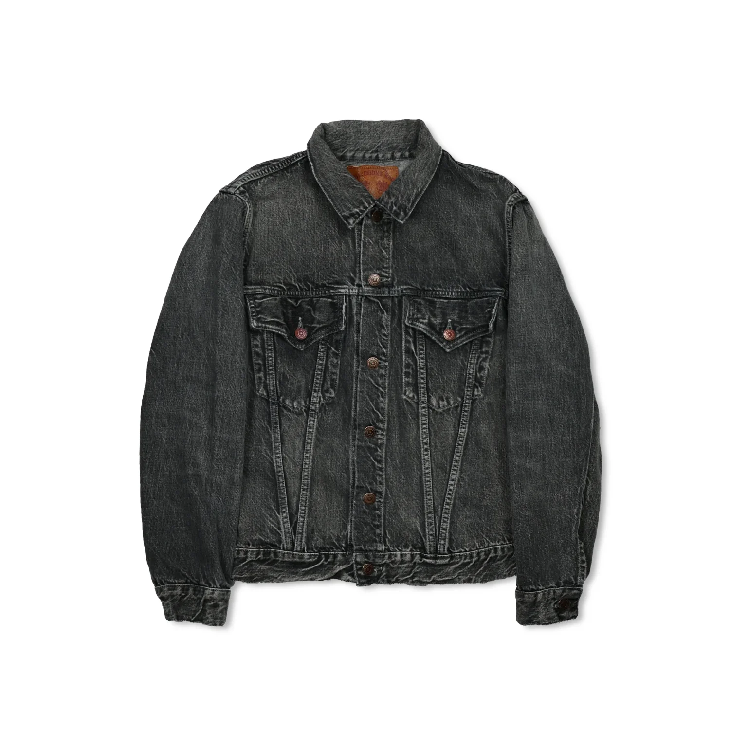 Full Count Type 3 Denim Jacket Black Dartford Splatter FINAL SALE - Image 7