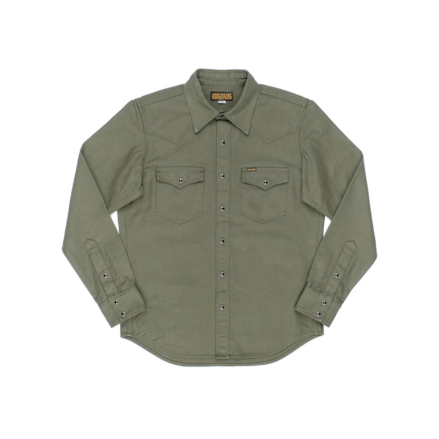 Iron Heart IHSH-235-OLV 13oz Military Serge Western Olive Drab Green - Image 4