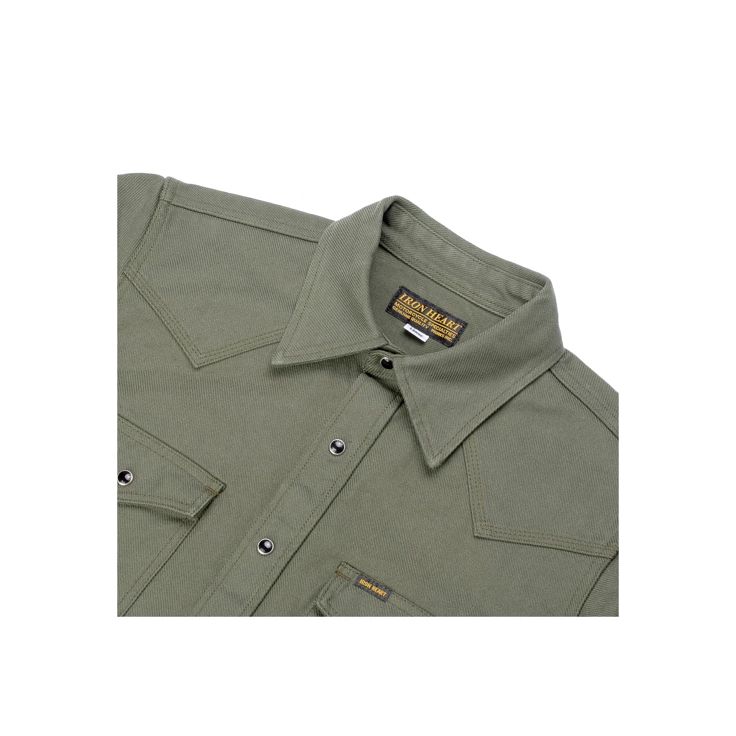 Iron Heart IHSH-235-OLV 13oz Military Serge Western Olive Drab Green - Image 5