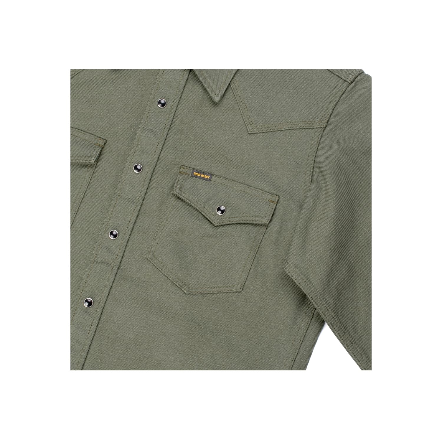 Iron Heart IHSH-235-OLV 13oz Military Serge Western Olive Drab Green - Image 6