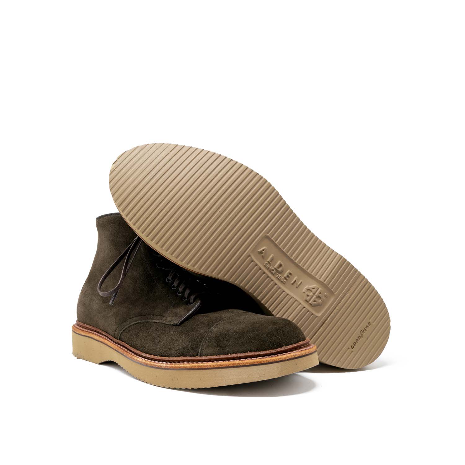 Alden x Snake Oil Provisions Monterey Boot Loden Suede - Image 6