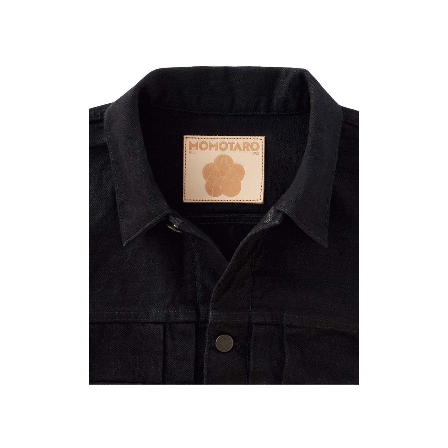 Momotaro MMGJ11025S #002 15.7oz Classic Denim Jacket Black - Image 11