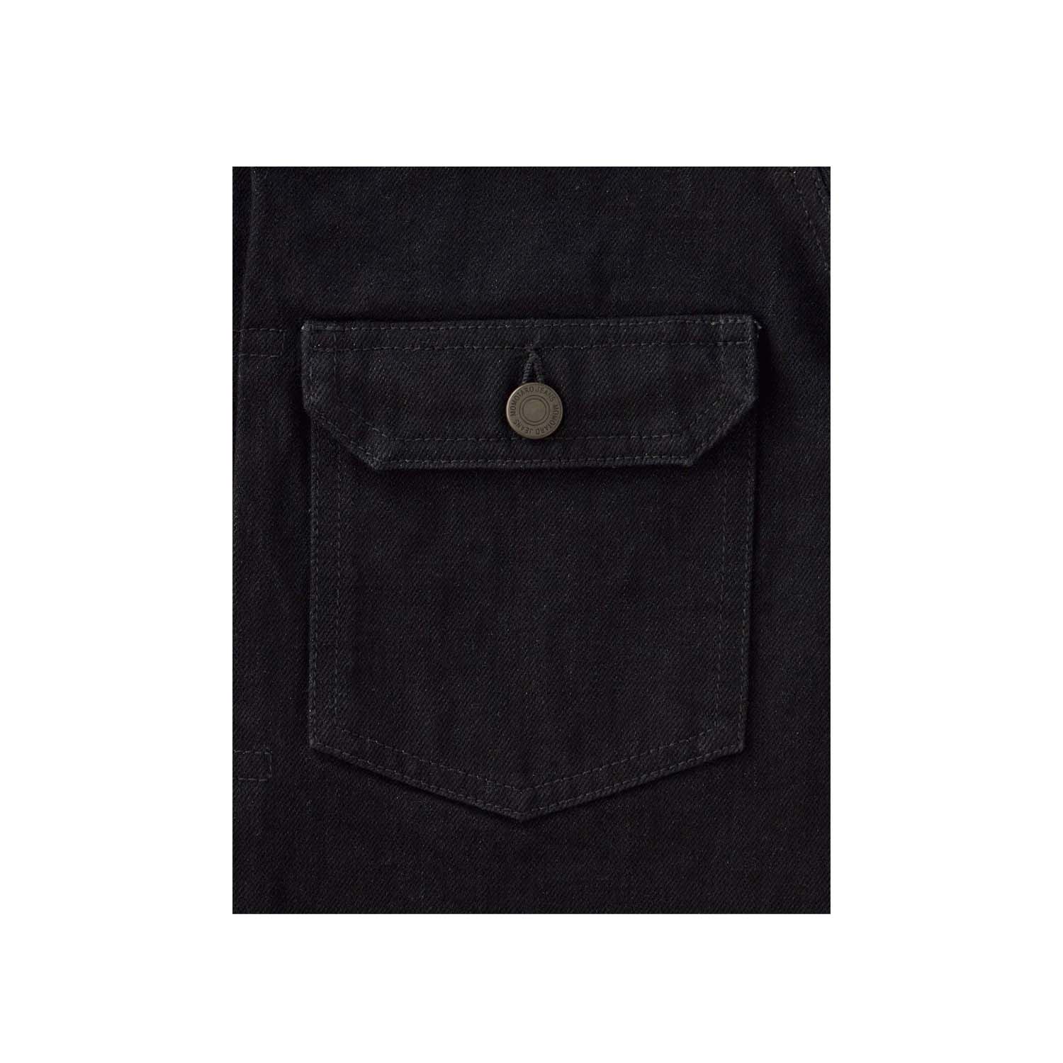 Momotaro MMGJ11025S #002 15.7oz Classic Denim Jacket Black - Image 12