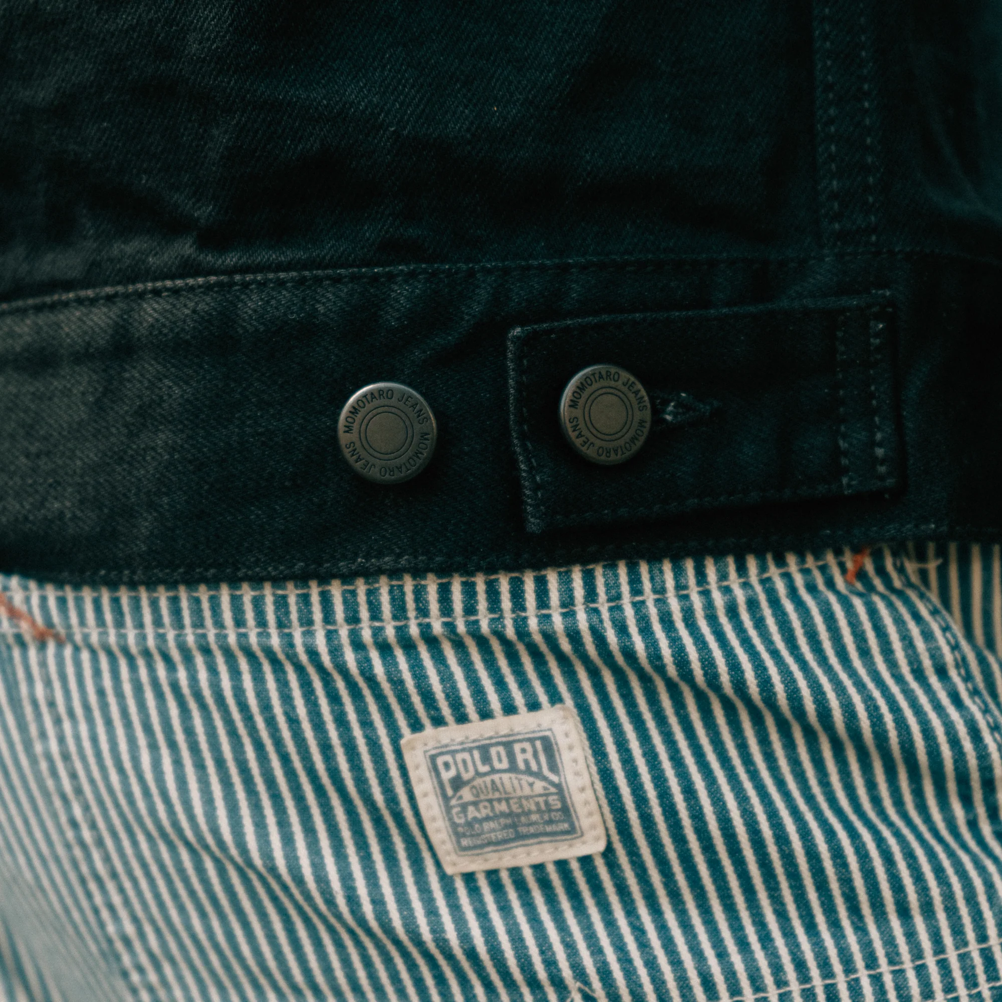 Momotaro MMGJ11025S #002 15.7oz Classic Denim Jacket Black - Image 9