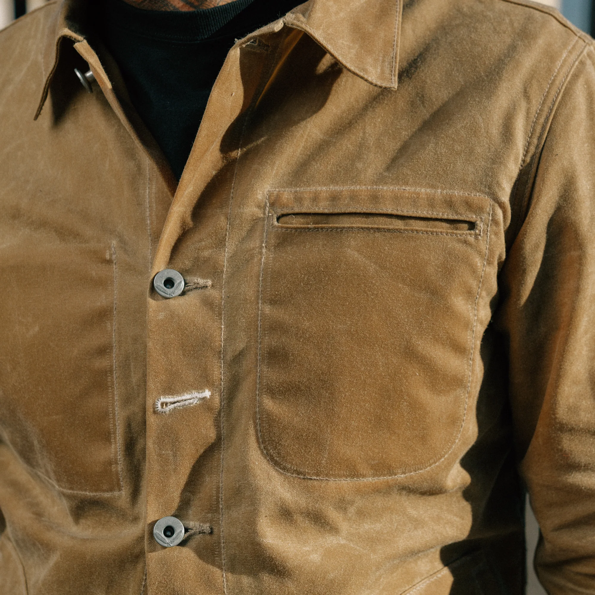 Rogue Territory Waxed Ridgeline Supply Jacket Tan - Image 4