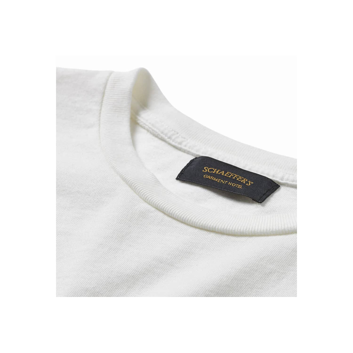 Schaeffer's Garment Hotel Ringspun Pocket Tee Off White - Image 4