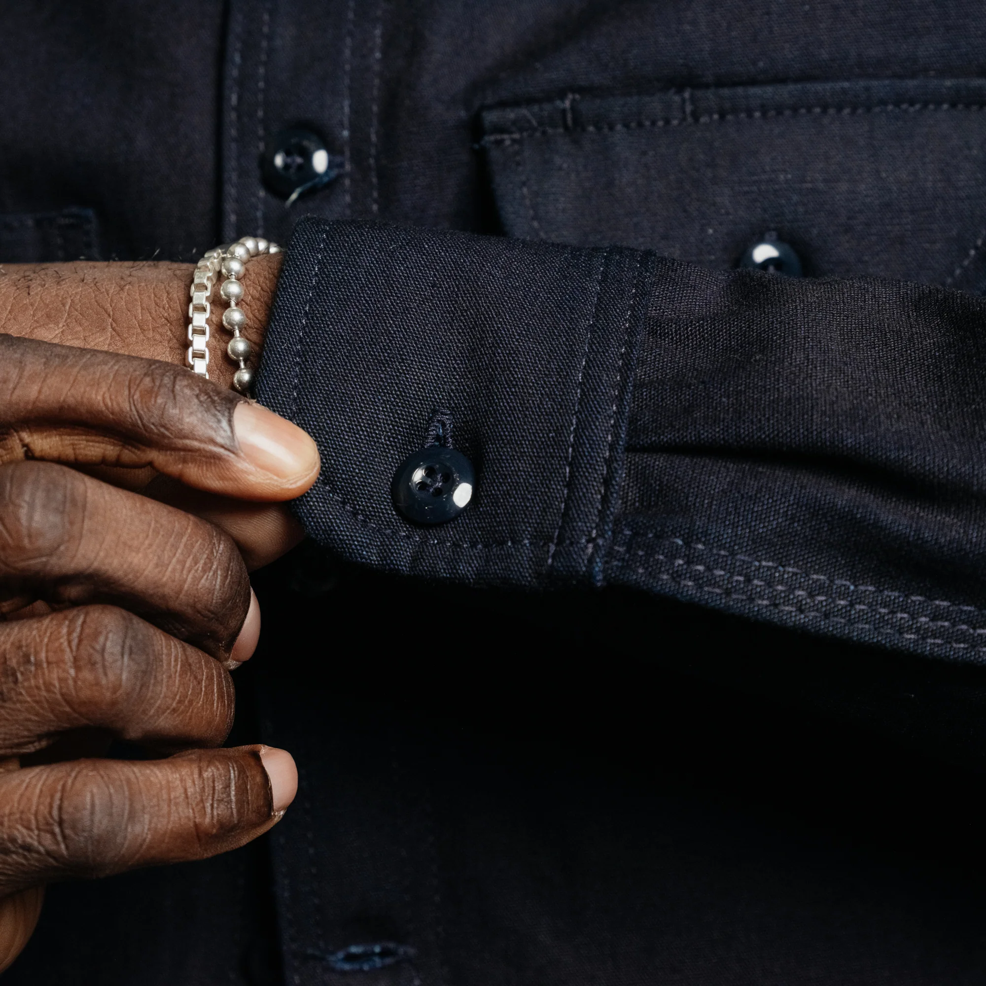 Rogue Territory Work Shirt Indigo Selvedge Canvas - Image 6