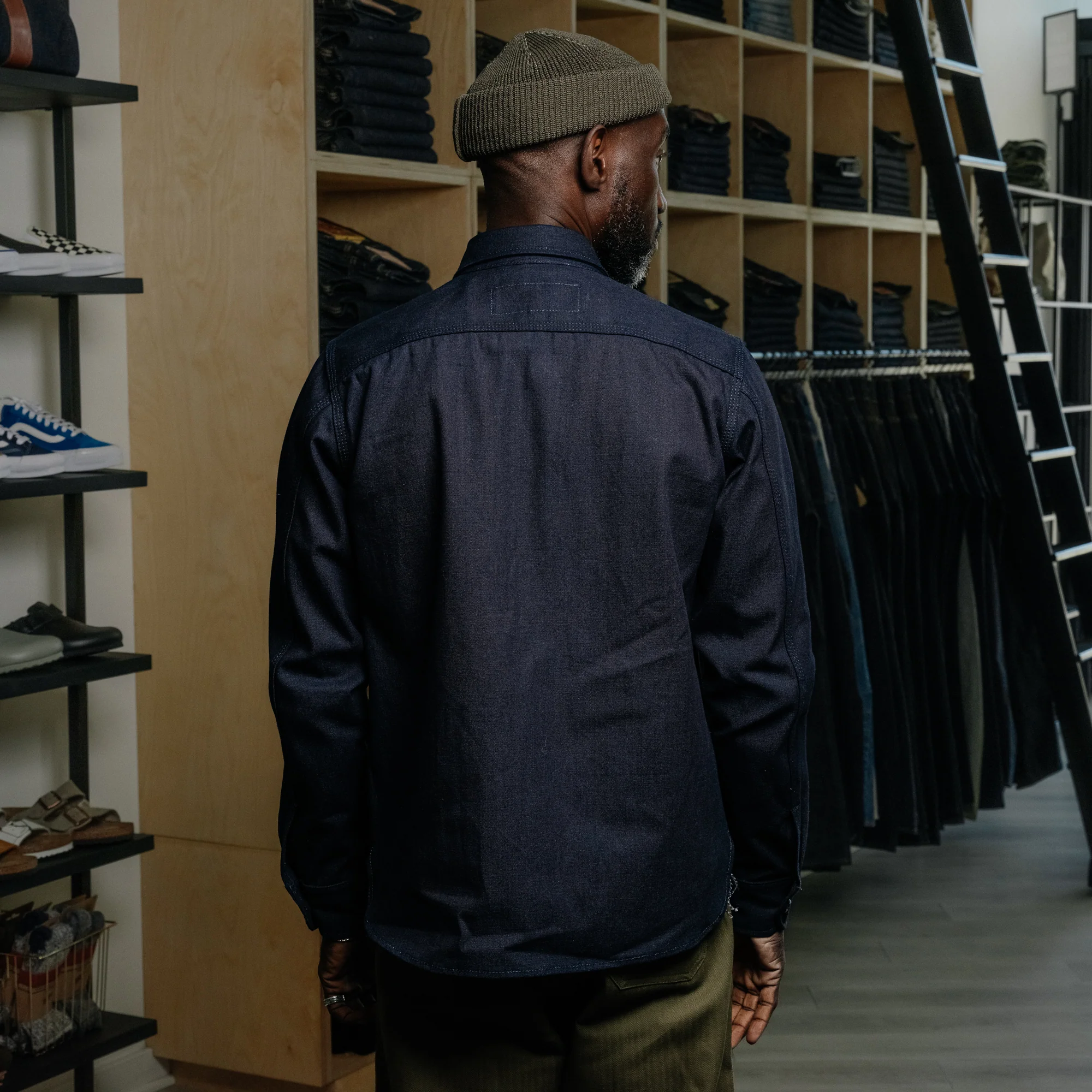 Rogue Territory Work Shirt Indigo Selvedge Canvas - Image 7