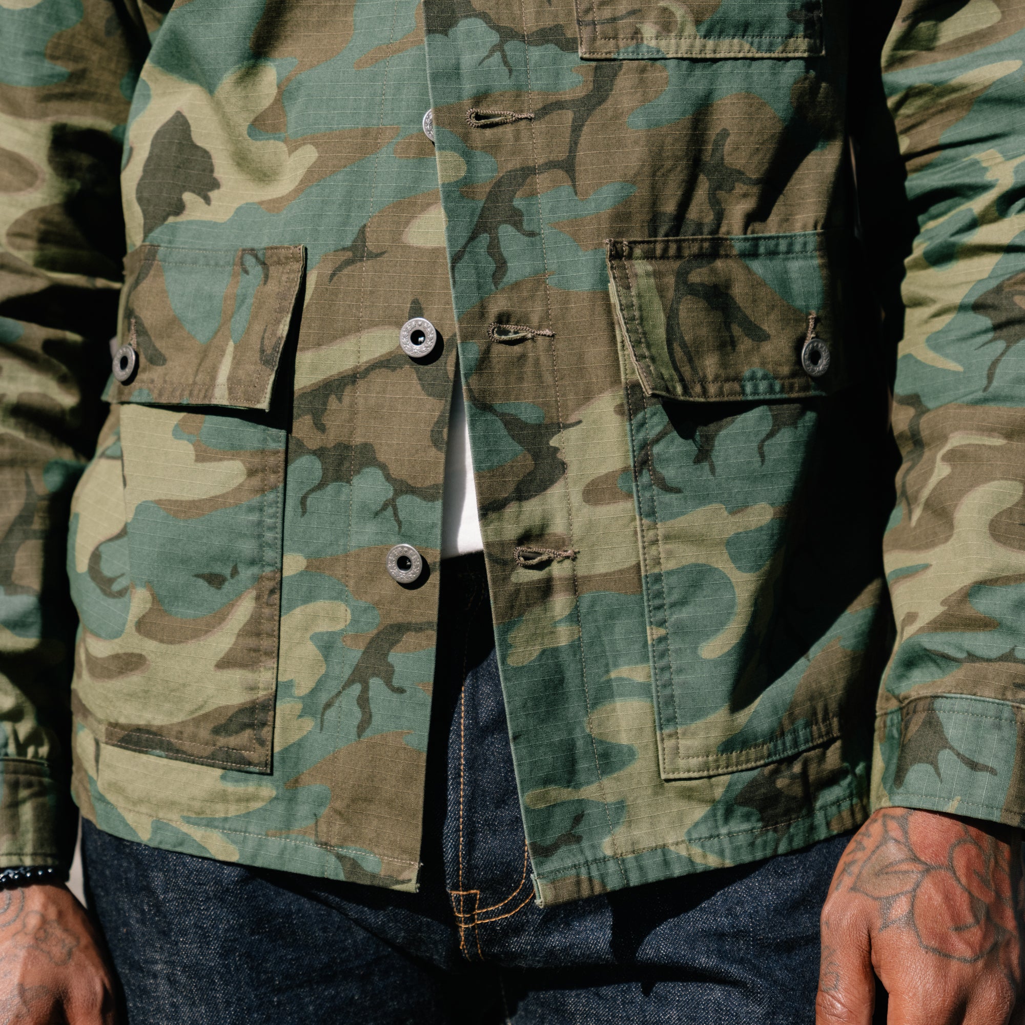 RRL Camo Ripstop Overshirt Camo - Image 7