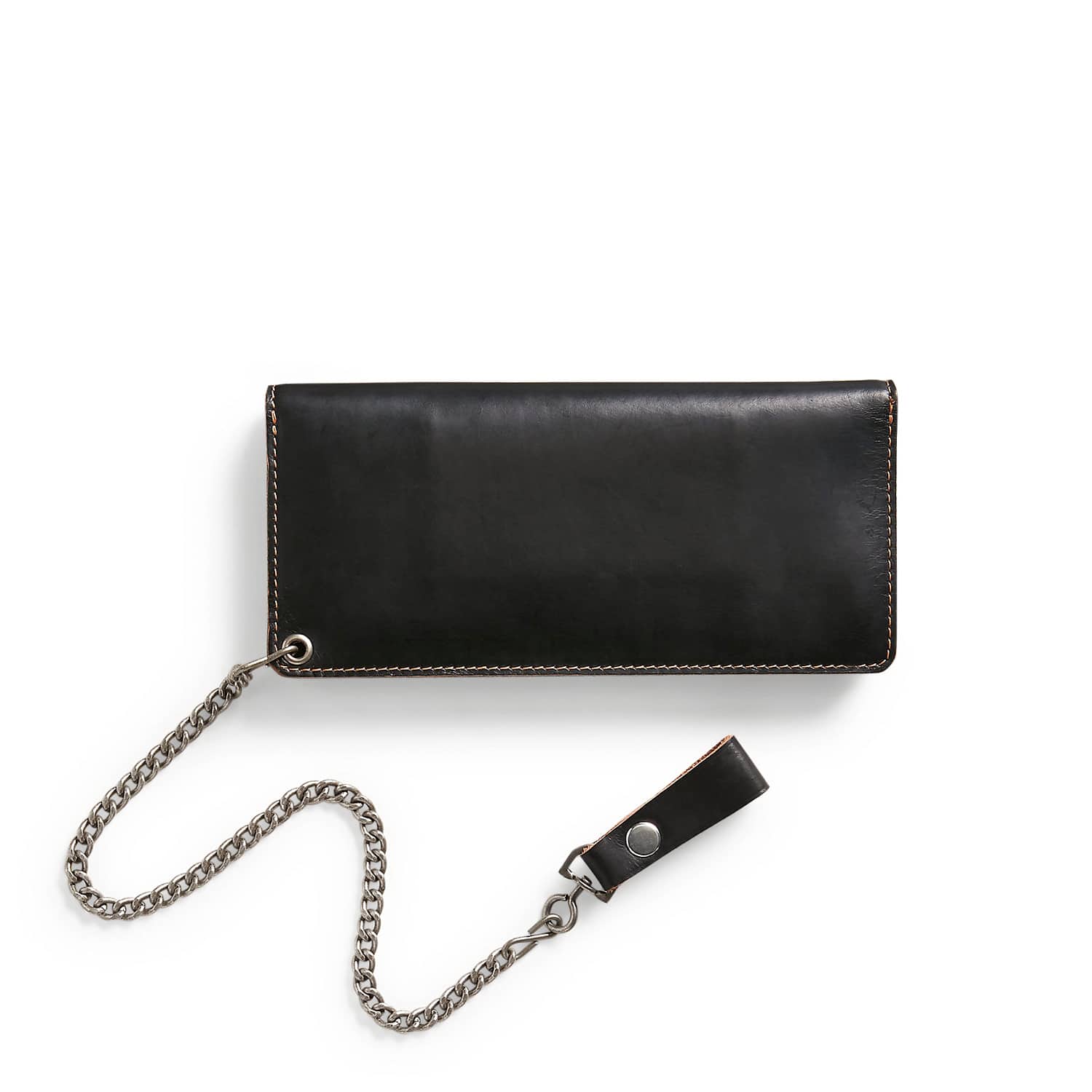 RRL Leather Chain Wallet Black Over Brown - Image 3