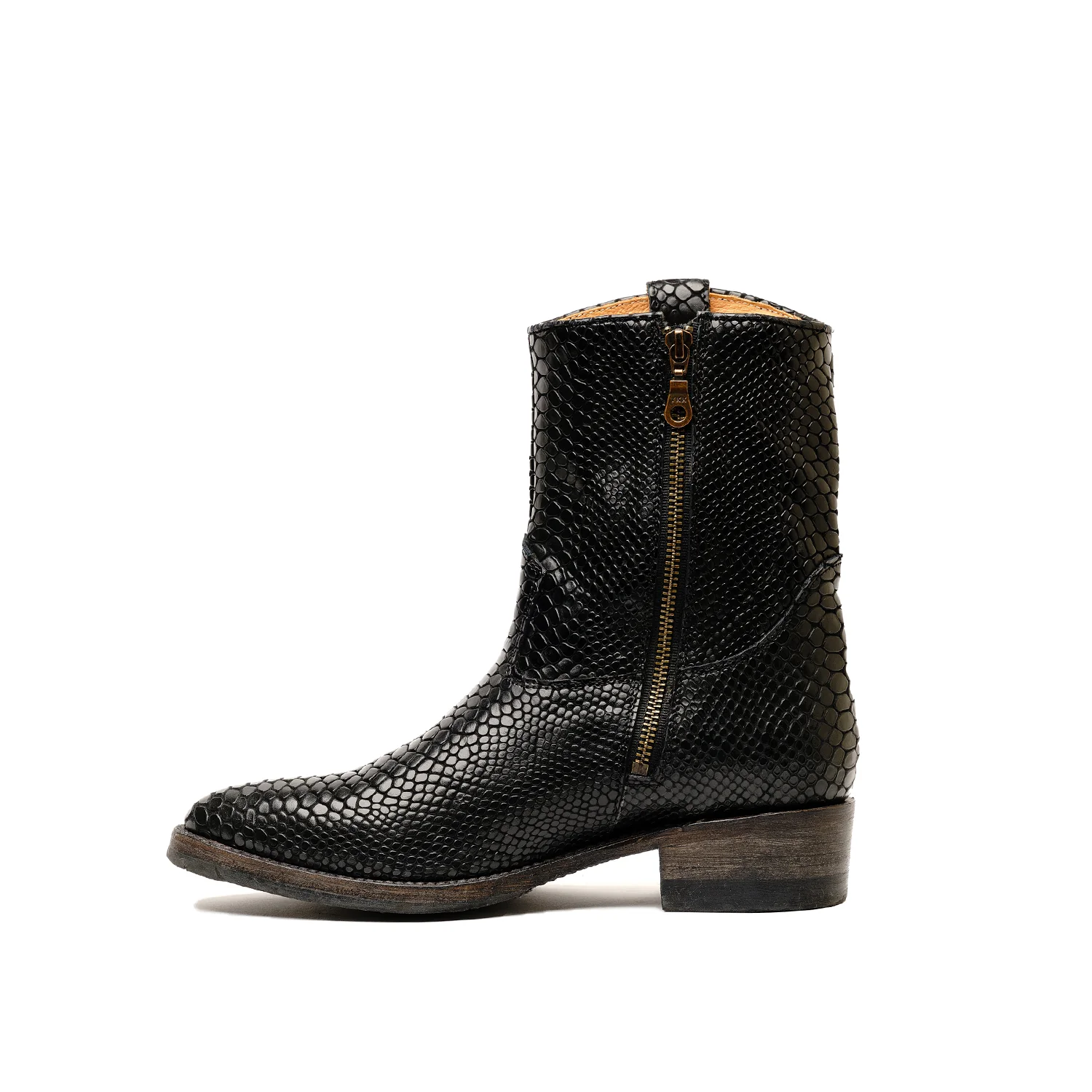 Santa Rosa Brand x Snake Oil Provisions Heartbreaker Boot Black Snake - Image 12