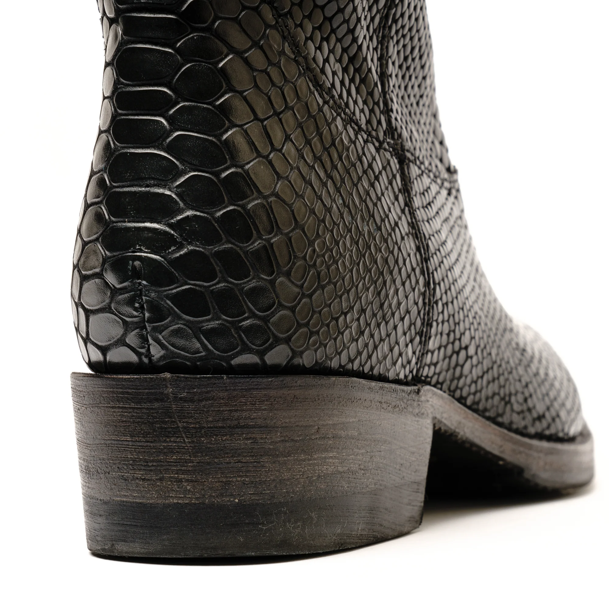 Santa Rosa Brand x Snake Oil Provisions Heartbreaker Boot Black Snake - Image 3