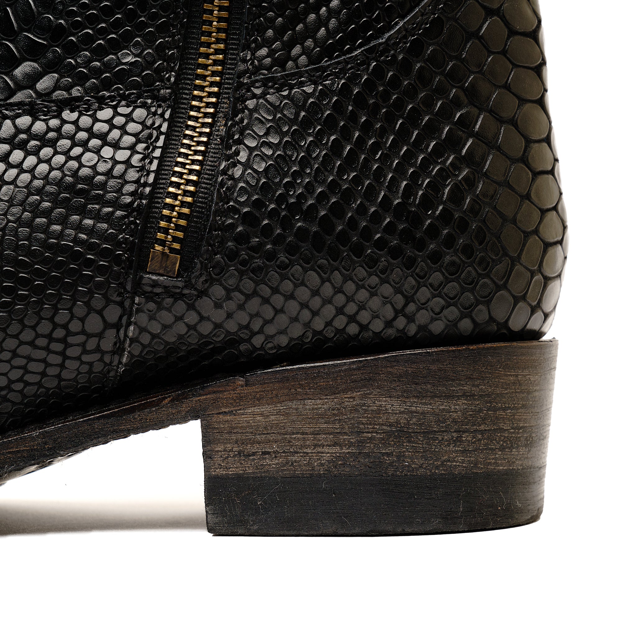 Santa Rosa Brand x Snake Oil Provisions Heartbreaker Boot Black Snake - Image 6