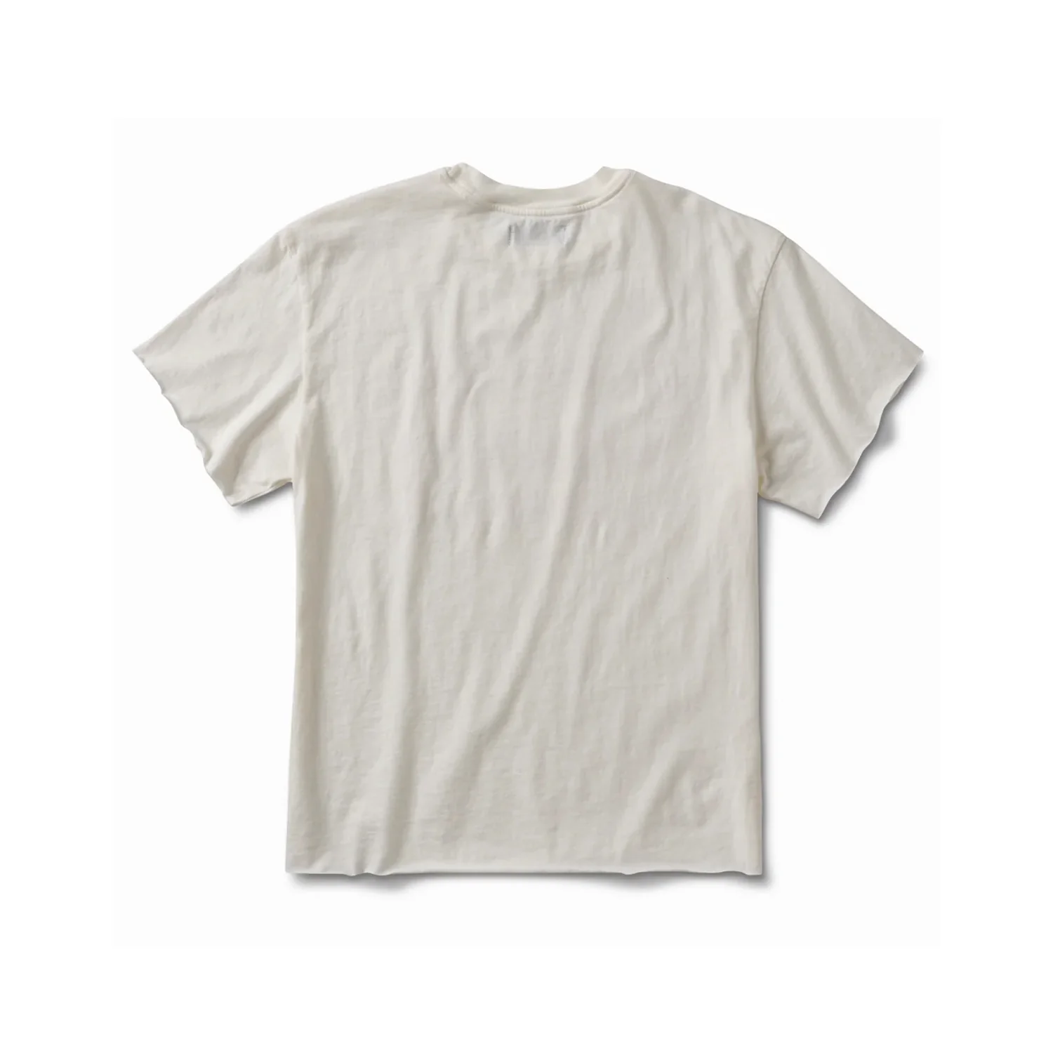 Schaeffer's Garment Hotel Cycle Varsity Drop Shoulder Raw Edge Tee White - Image 7