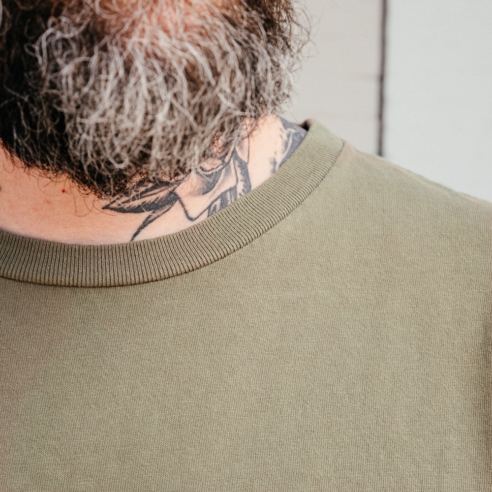 Schaeffer's Garment Hotel Ringspun Pocket Tee Moss Green - Image 6