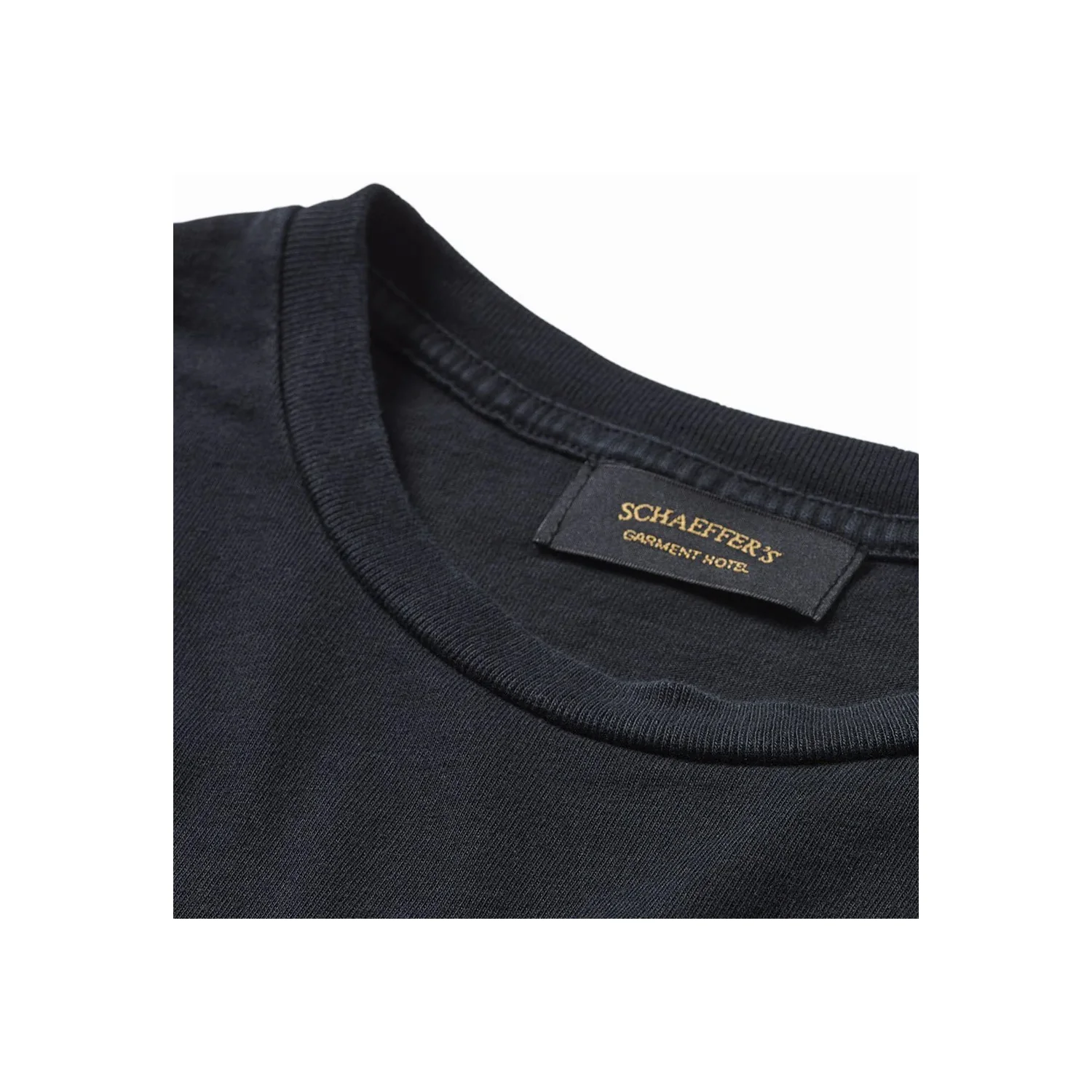 Schaeffer's Garment Hotel Ringspun Pocket Tee Worn Black - Image 4