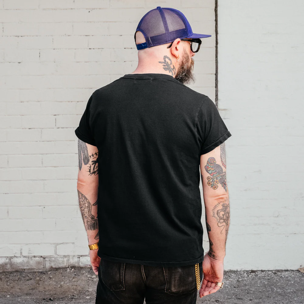 Schaeffer's Garment Hotel Ringspun Pocket Tee Worn Black - Image 5