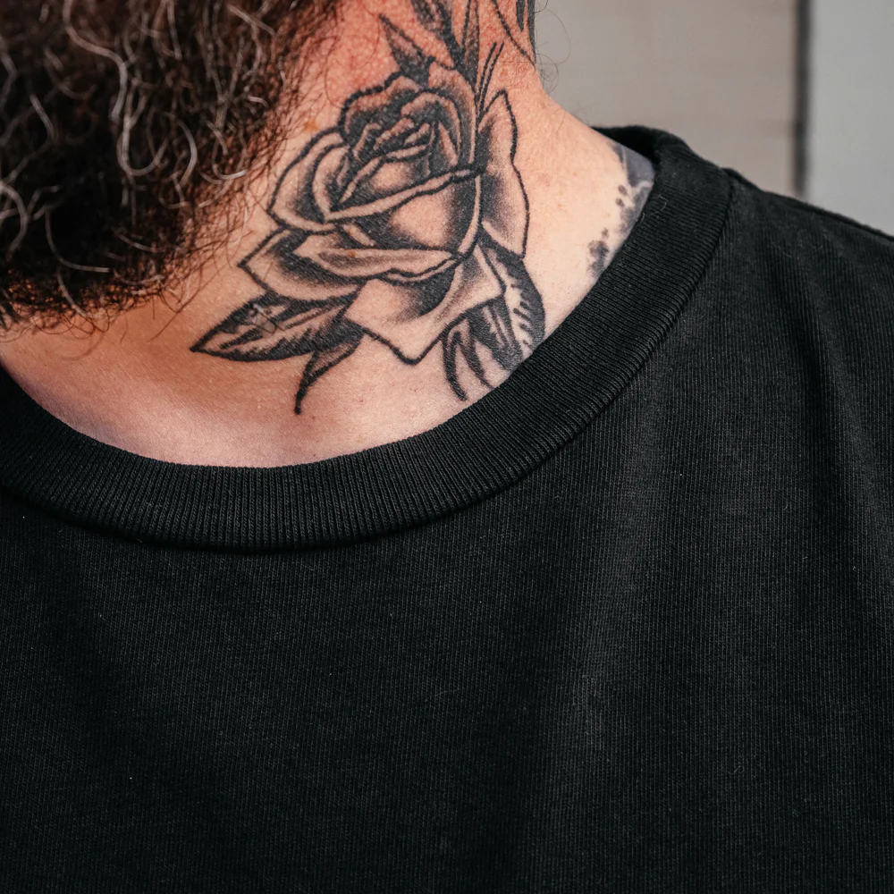 Schaeffer's Garment Hotel Ringspun Pocket Tee Worn Black - Image 6