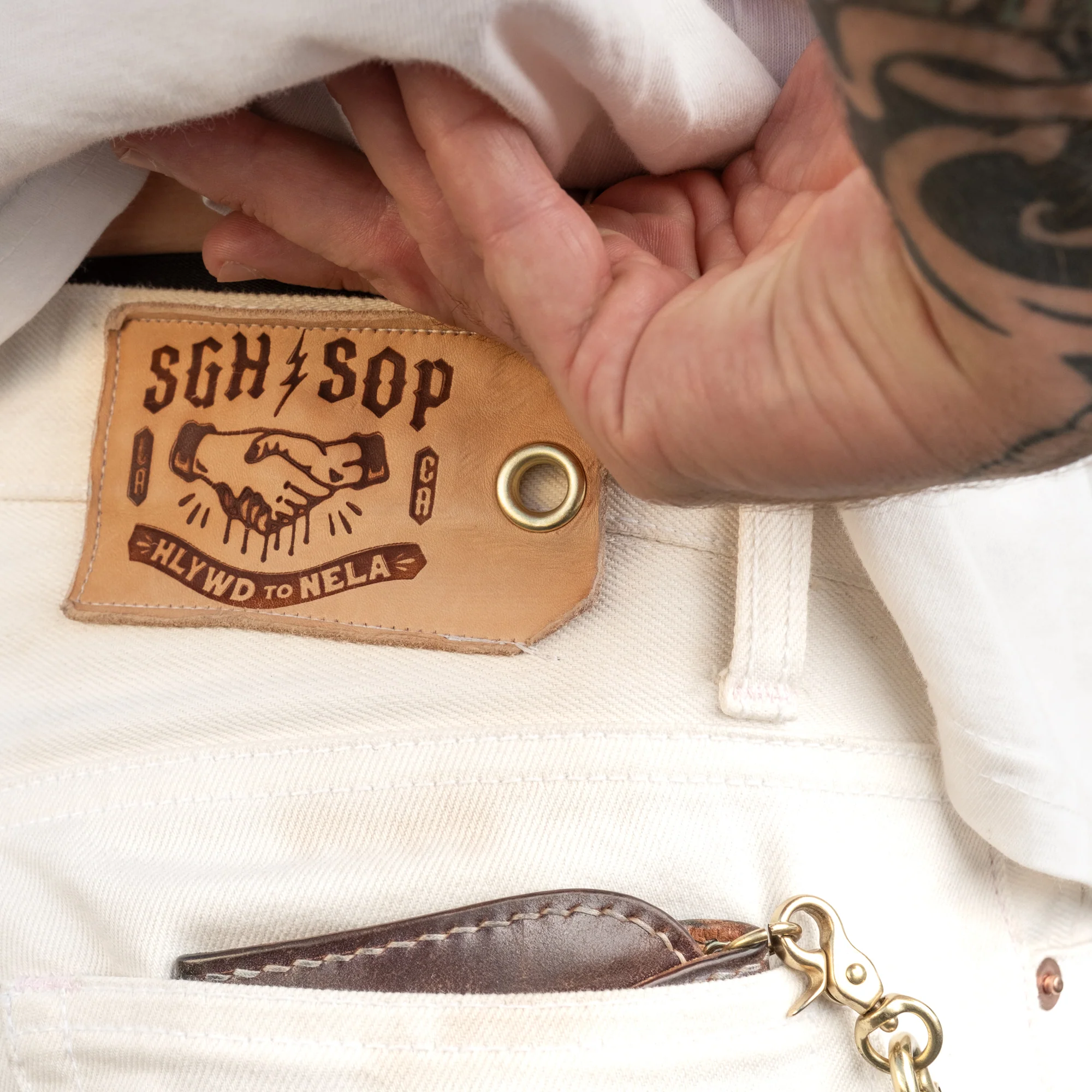 Schaeffer's Garment Hotel x SOP 103 Tall Straight Jean White FINAL SALE - Image 4