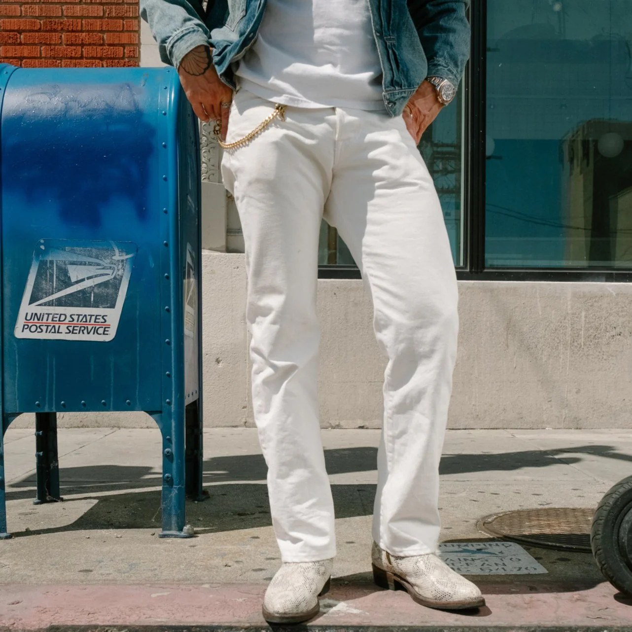 Schaeffer's Garment Hotel x SOP 103 Tall Straight Jean White FINAL SALE - Image 6