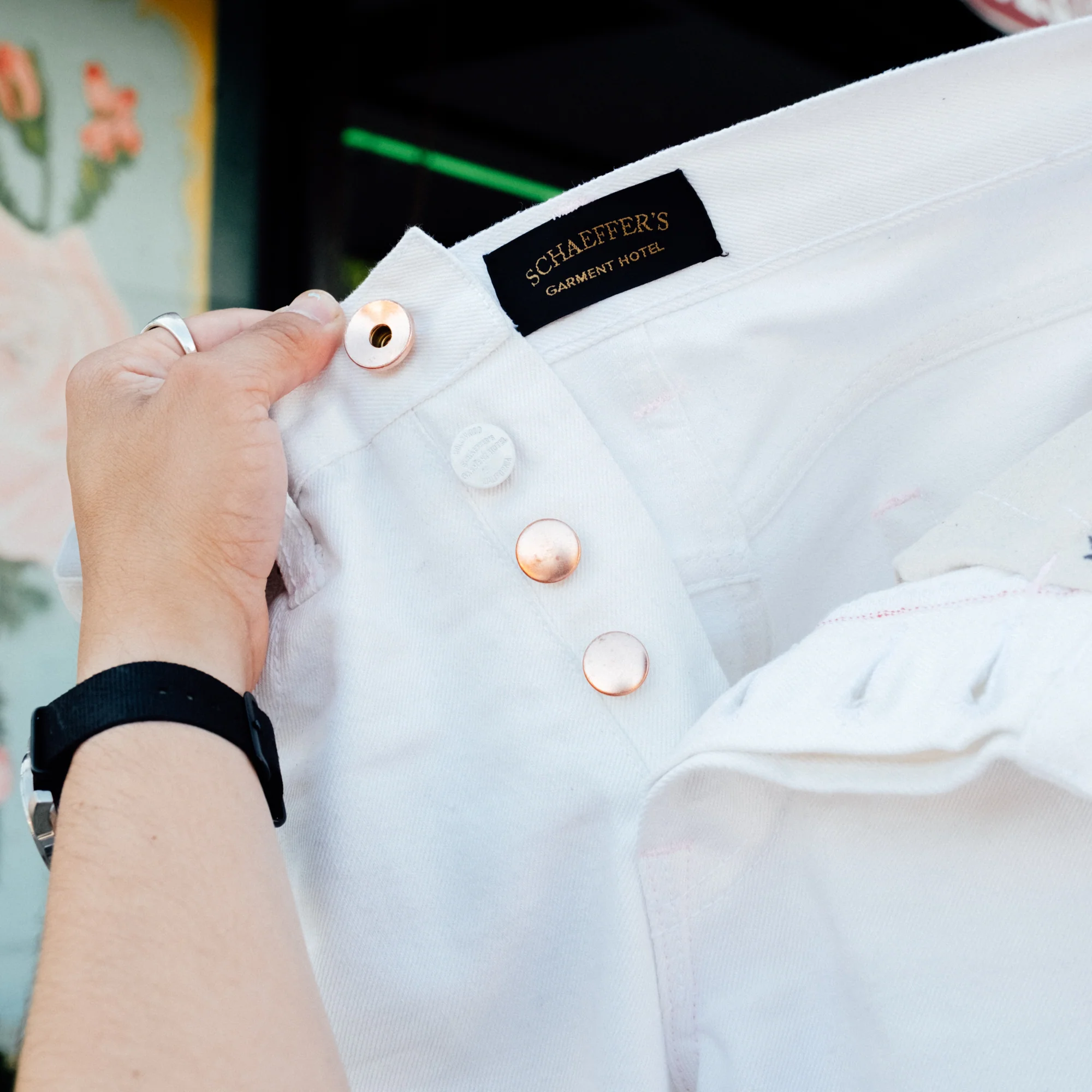 Schaeffer's Garment Hotel x SOP 103 Tall Straight Jean White FINAL SALE - Image 8