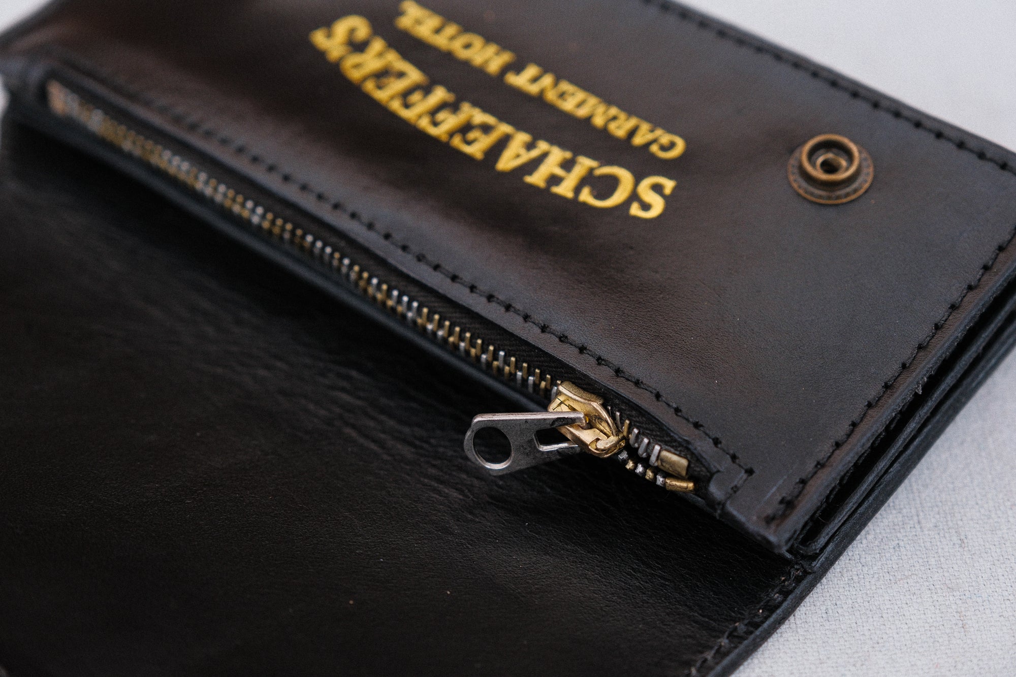 Schaeffer's Garment Hotel SGH Trucker Wallet Black Horsehide - Image 5