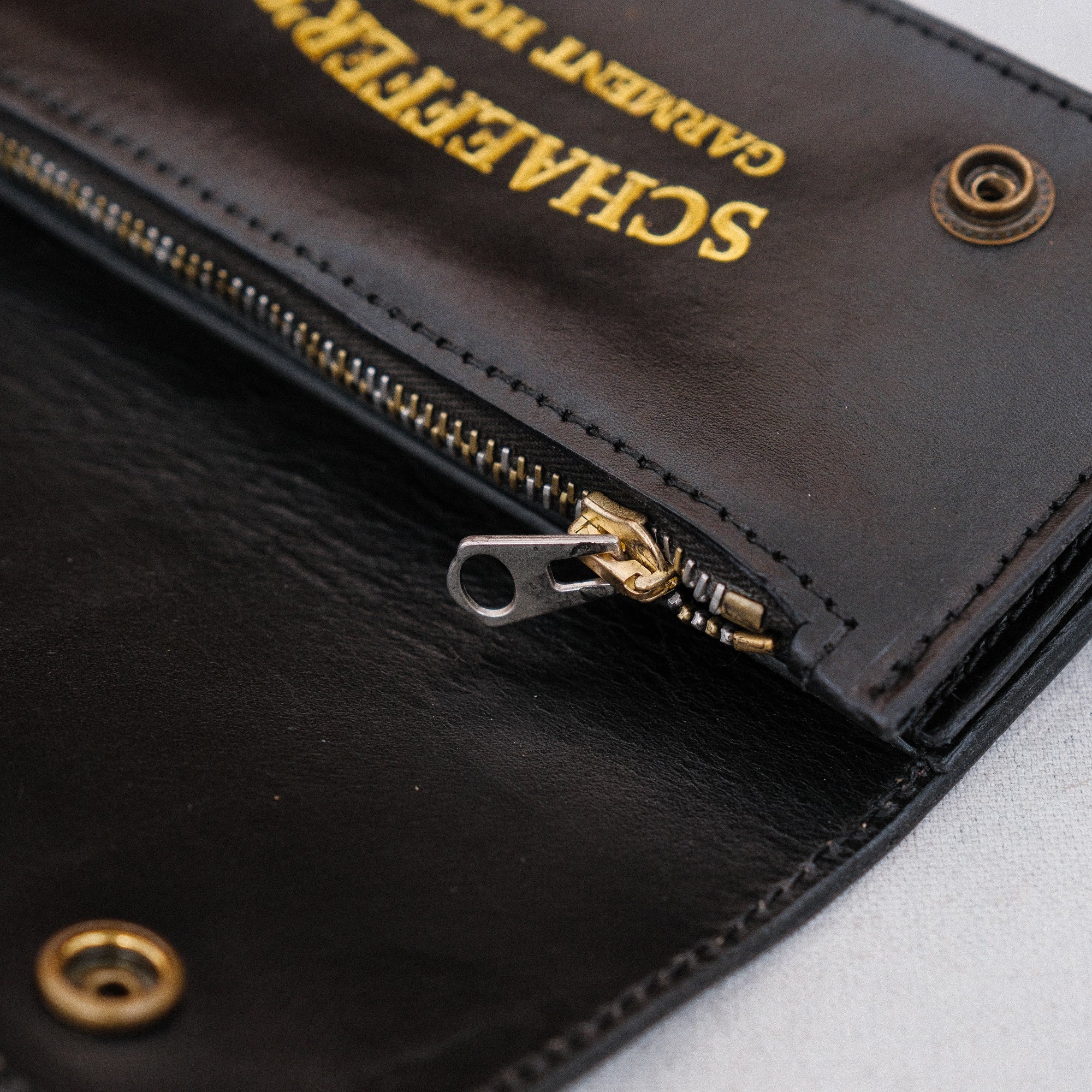 Schaeffer's Garment Hotel SGH Trucker Wallet Black Horsehide - Image 6