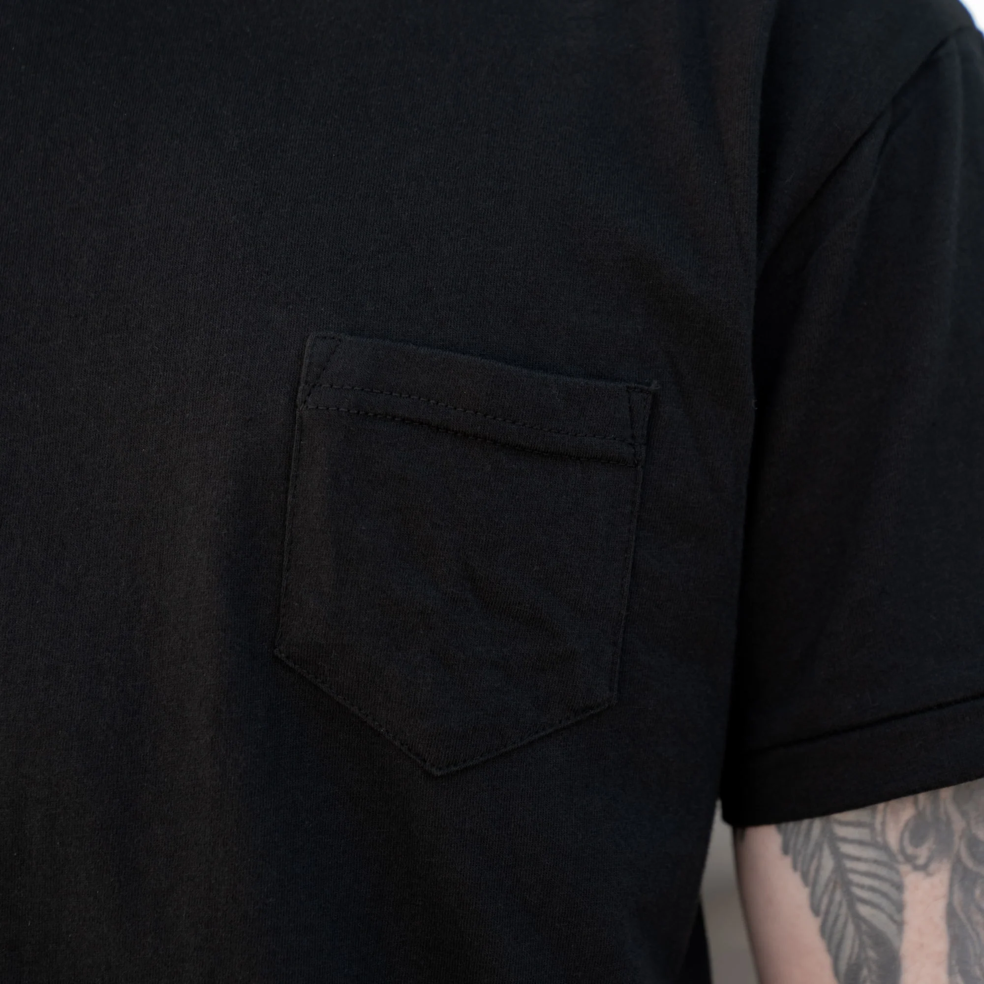 Glad Hand & Co. Short Sleeve Crew Neck Pocket Tee Black - Image 3