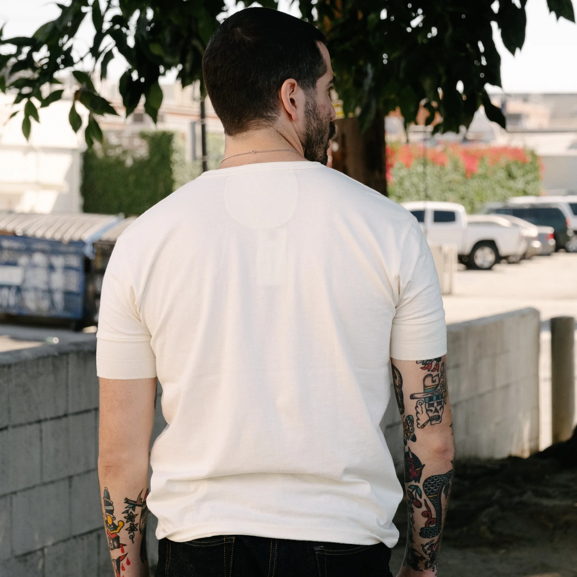 Glad Hand & Co. Short Sleeve Pocket Henley White - Image 3