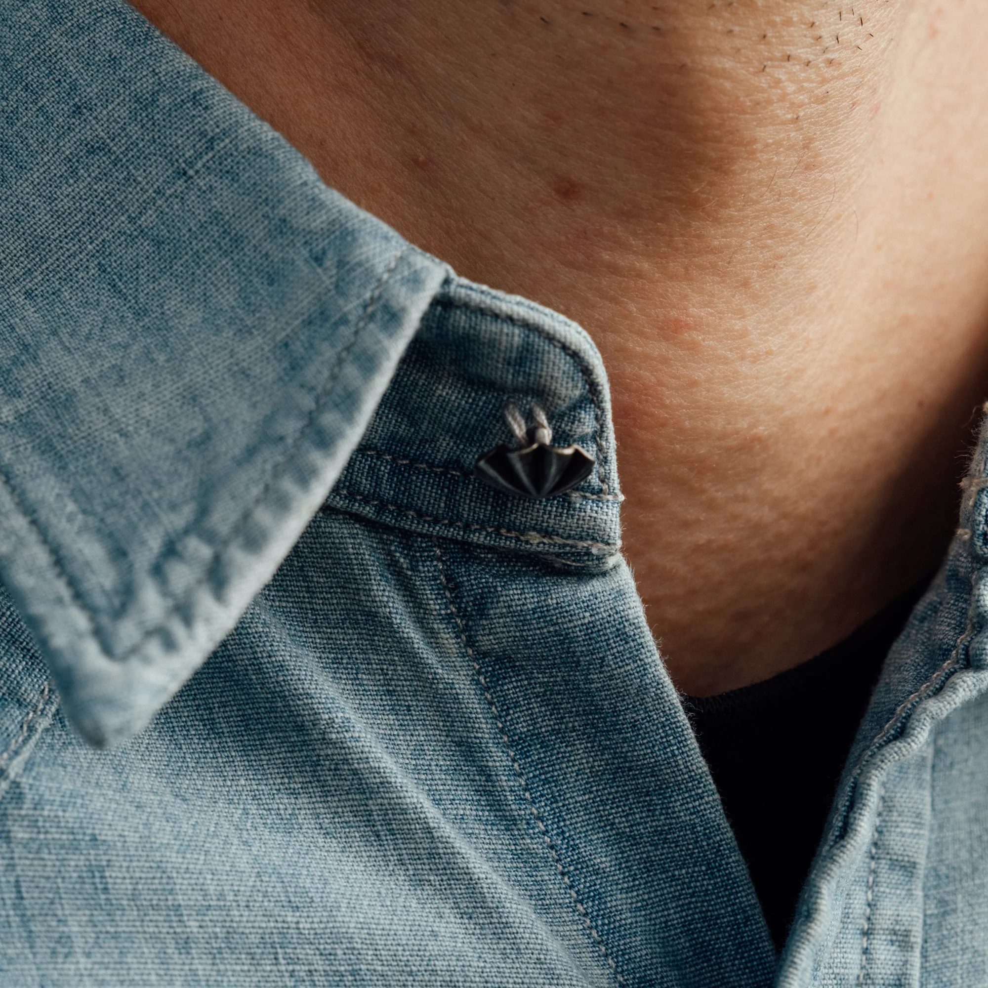 RRL Slim Chambray Western Shirt Davey Wash - Image 5