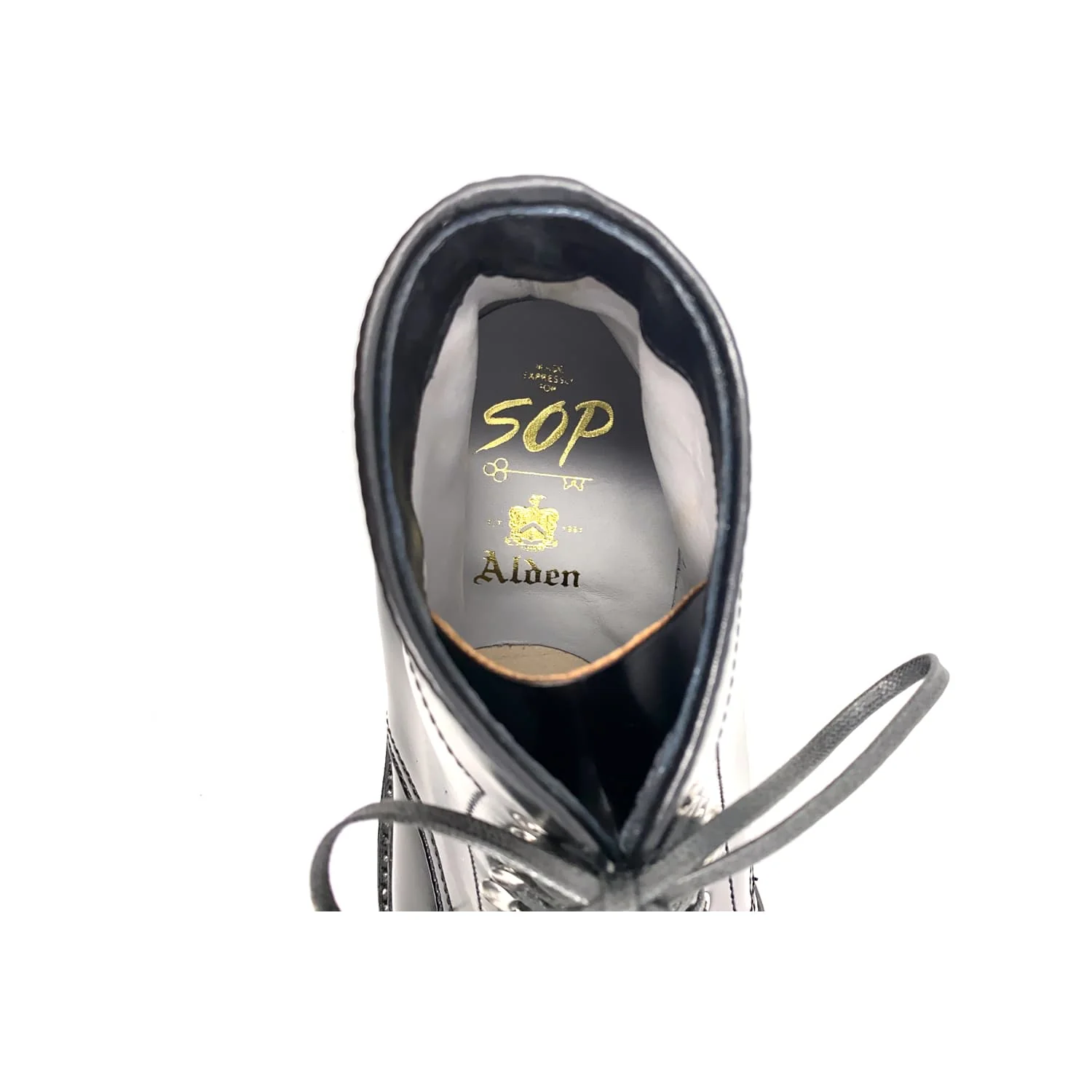 Alden x Snake Oil Provisions Wick Black Shell Cordovan Boot - Image 6