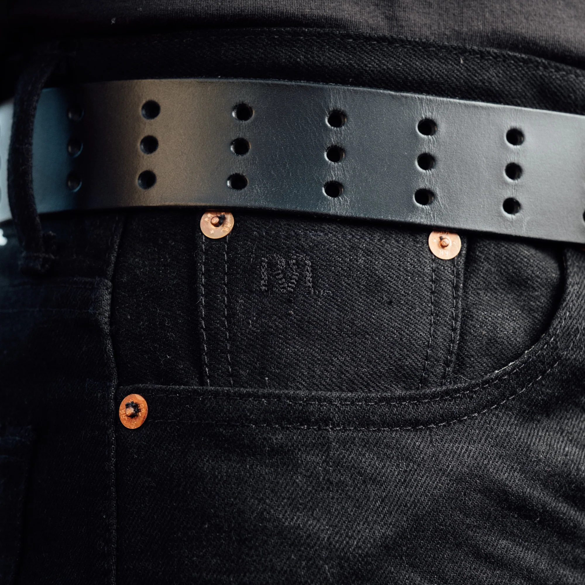The Black Acre Scoundrel Dual Prong Belt Black - Image 3